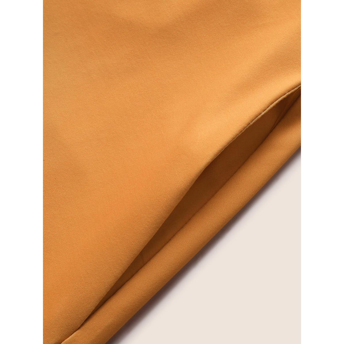 Plus Size Heart Neckline Tropical Print Tie Knot Midi Dress Turmeric Women Resort Tie knot Heart neckline Sleeveless Curvy BloomChic 28/5X Product Image