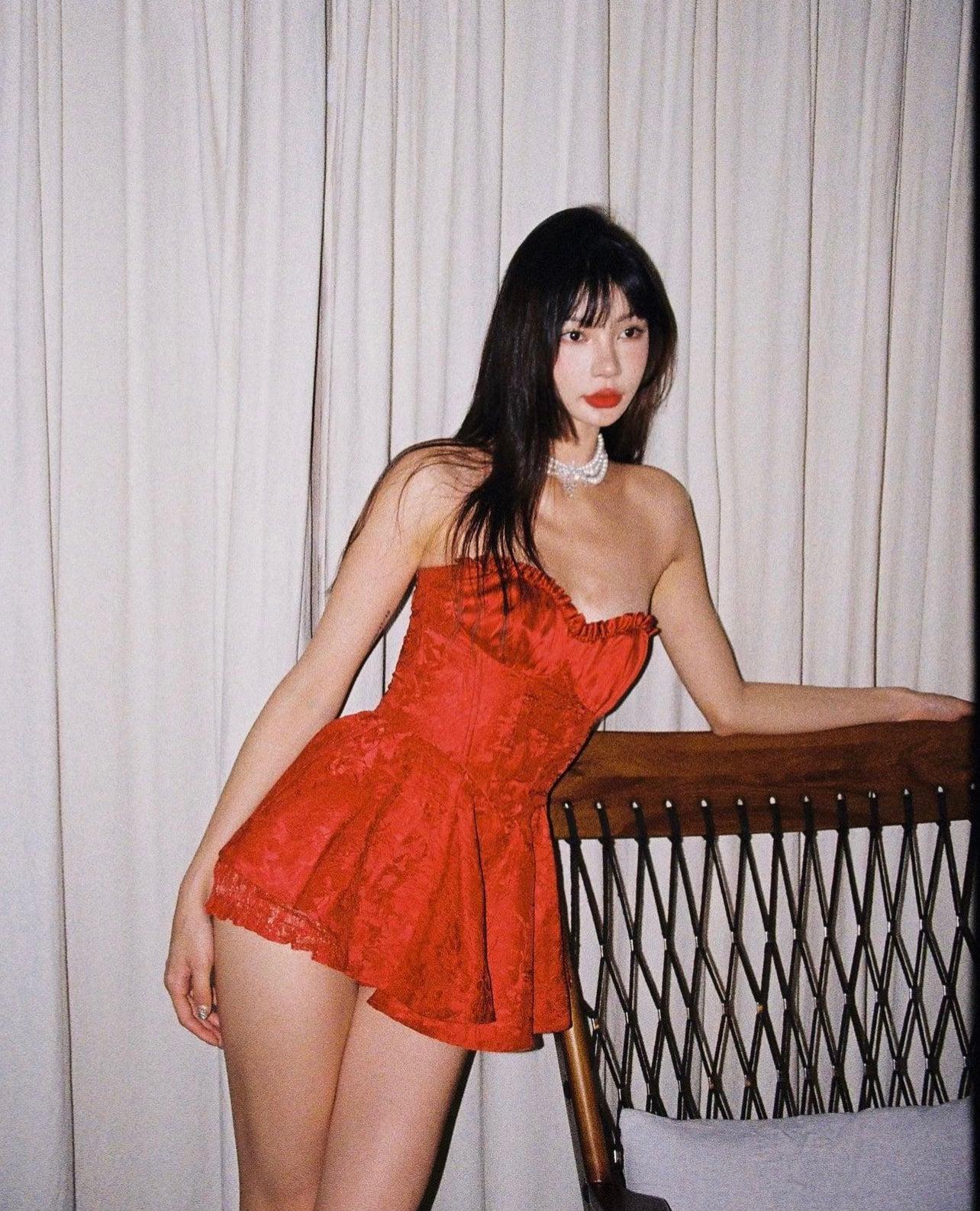 Airina Dress (Red) Product Image