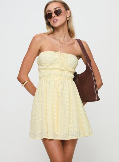 Nnarlia Mini Dress Lemon Product Image