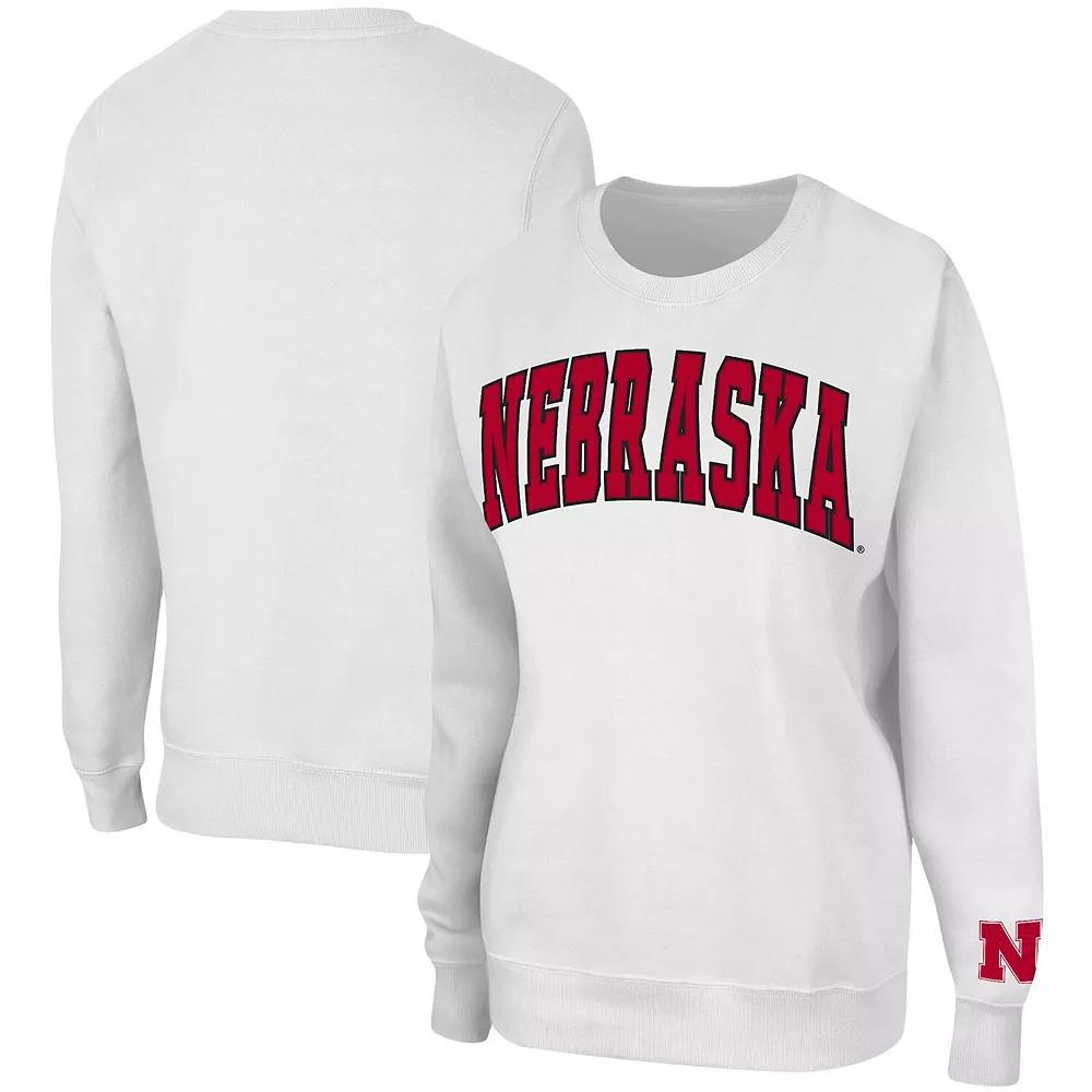 Womens Colosseum Nebraska Huskers Campanile Pullover Sweatshirt Product Image