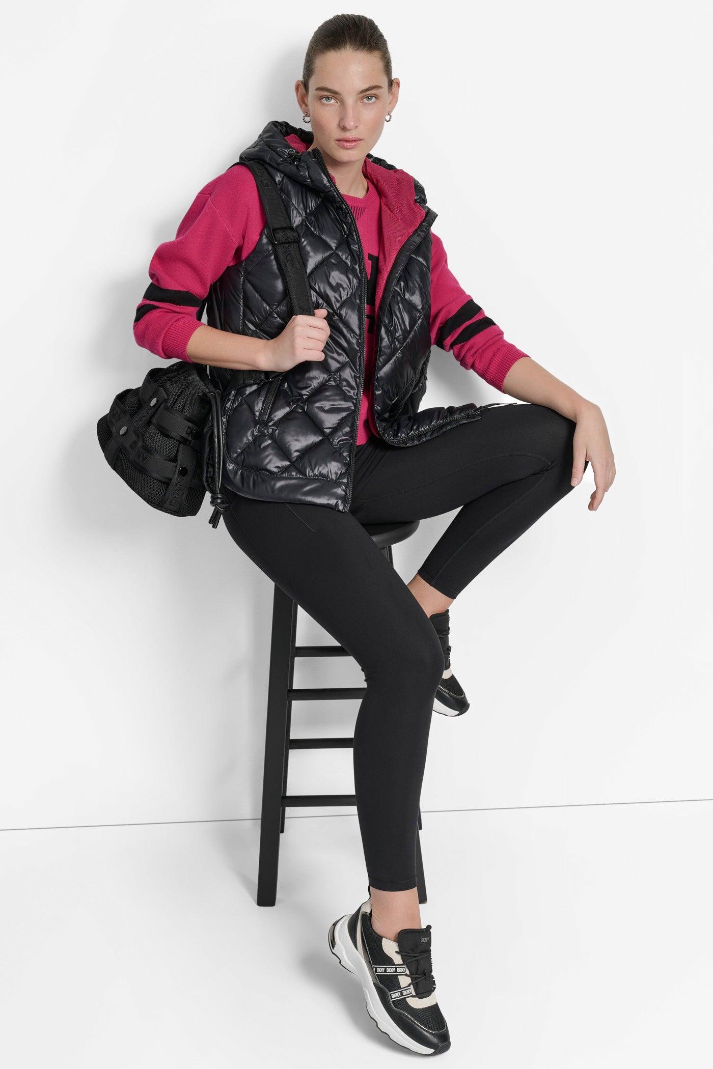 QUILTED HOODED VEST Product Image