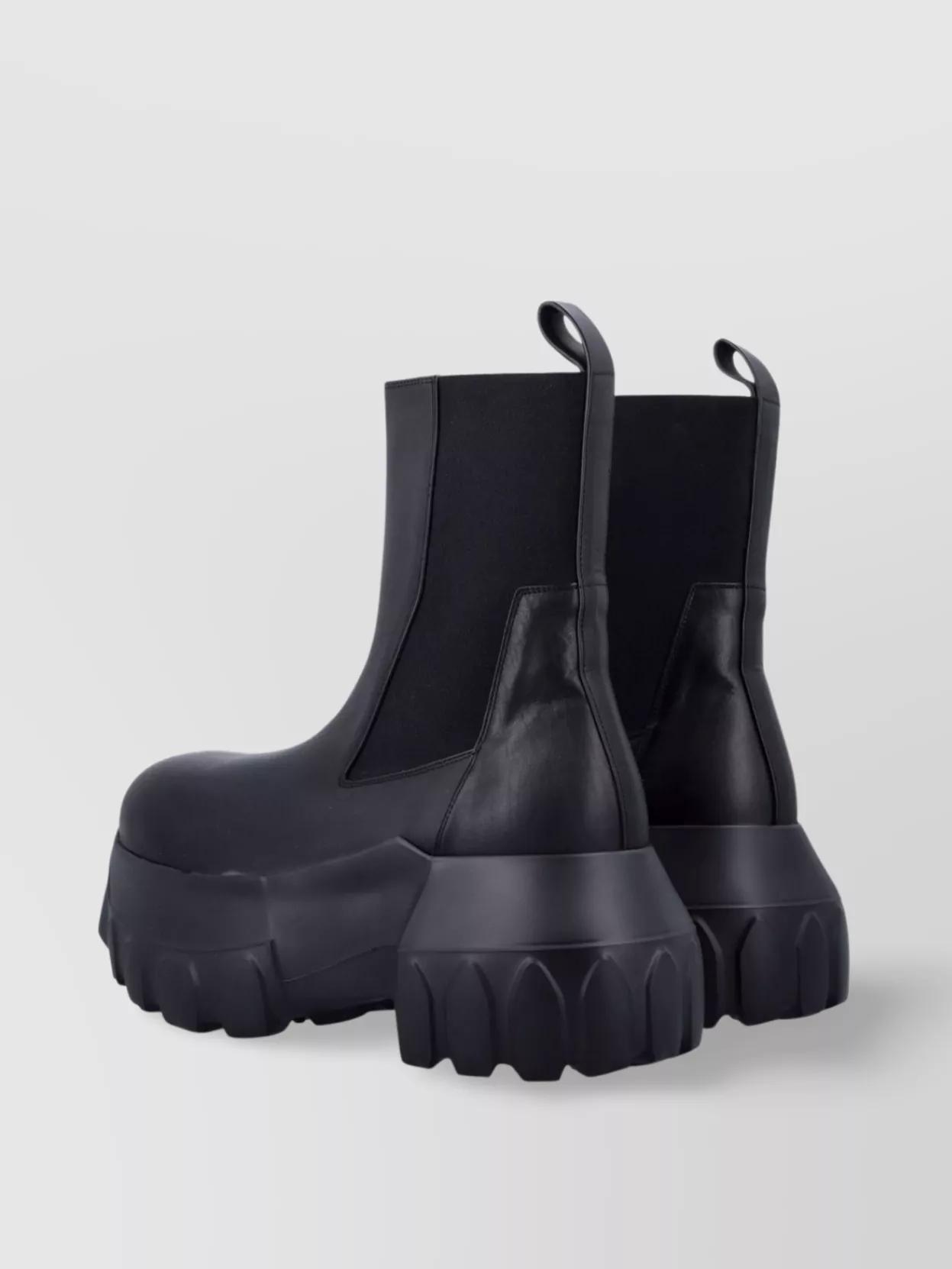 Black Hollywood Beatle Mega Tractor Chelsea Boots Product Image