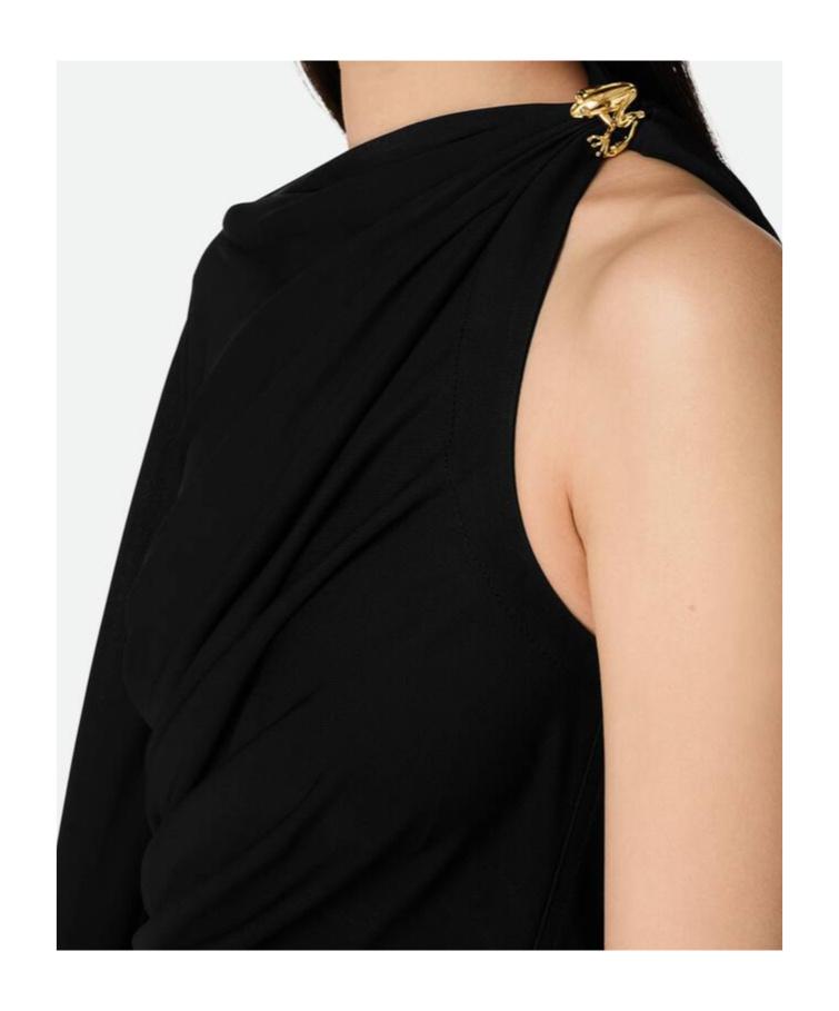 BOTTEGA VENETA Draped Dress In Black Product Image