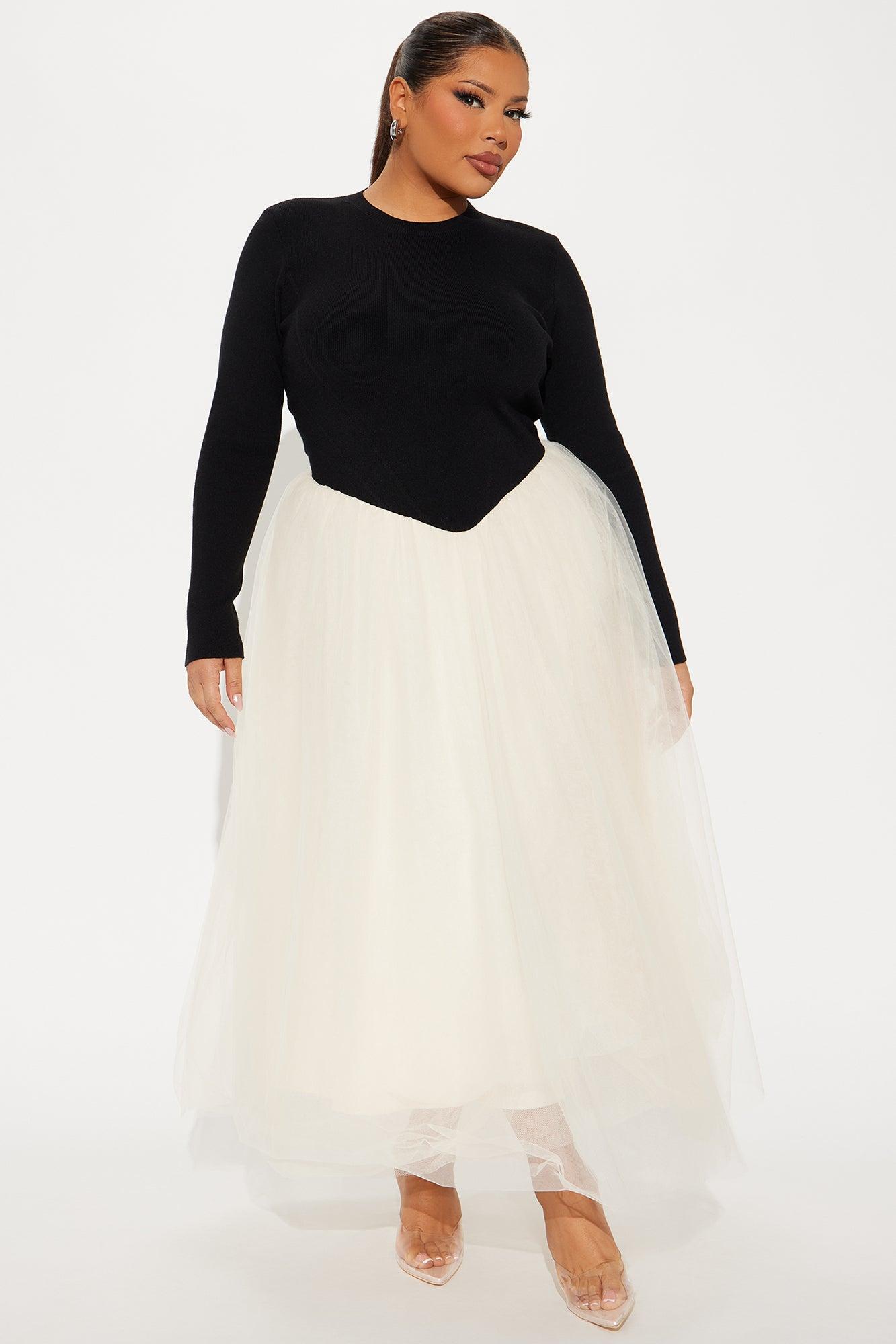 Bella Tulle Maxi Dress - Black/combo Product Image