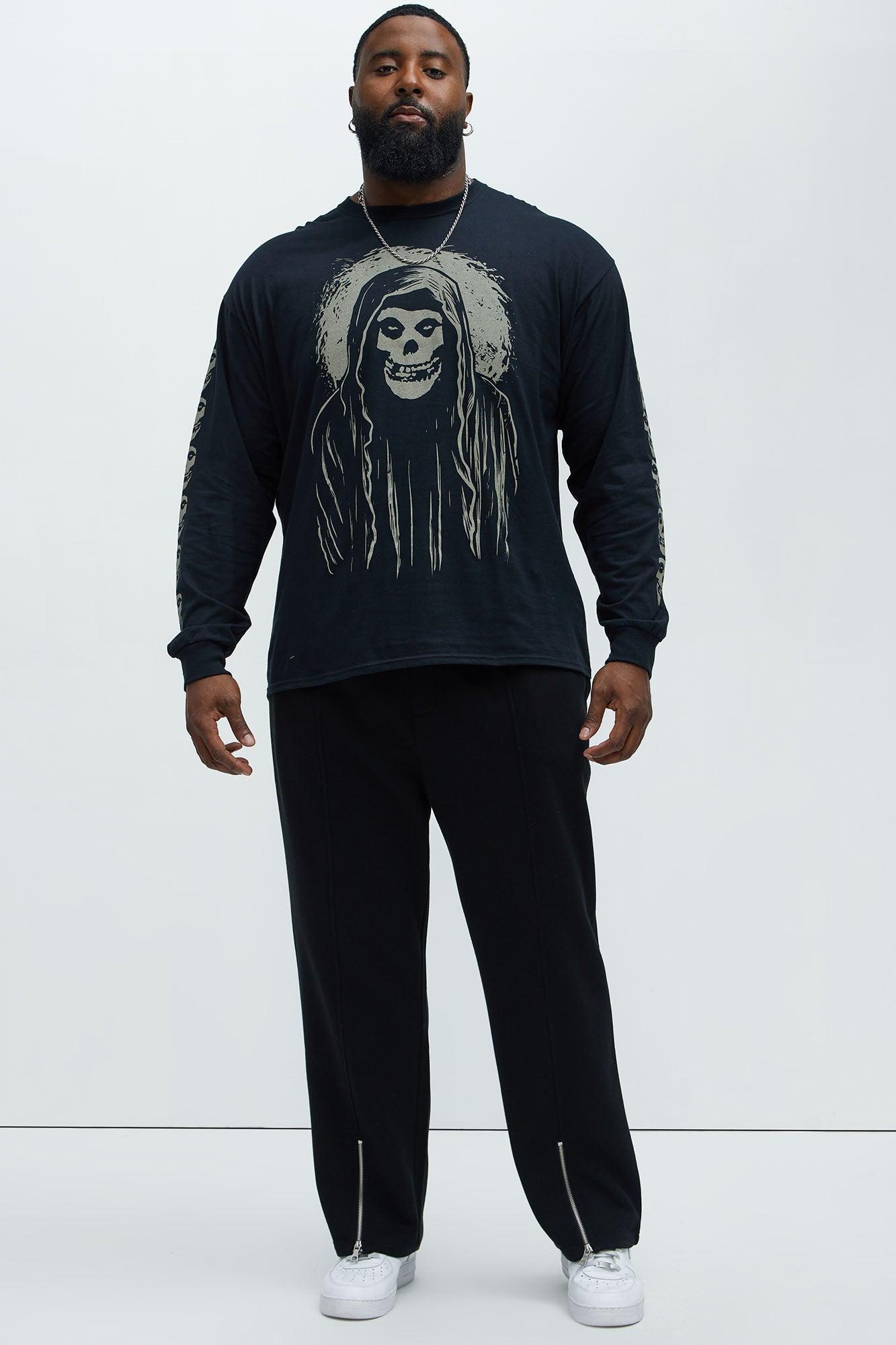 Tyson Elm Zip Hem Straight Sweatpants - Black Product Image