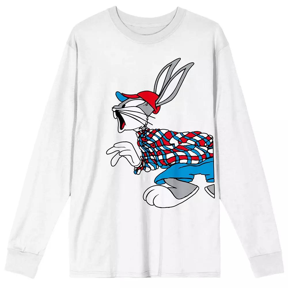Men's Looney Tunes Bugs Bunny Long Sleeve Graphic Tee,  Product Image