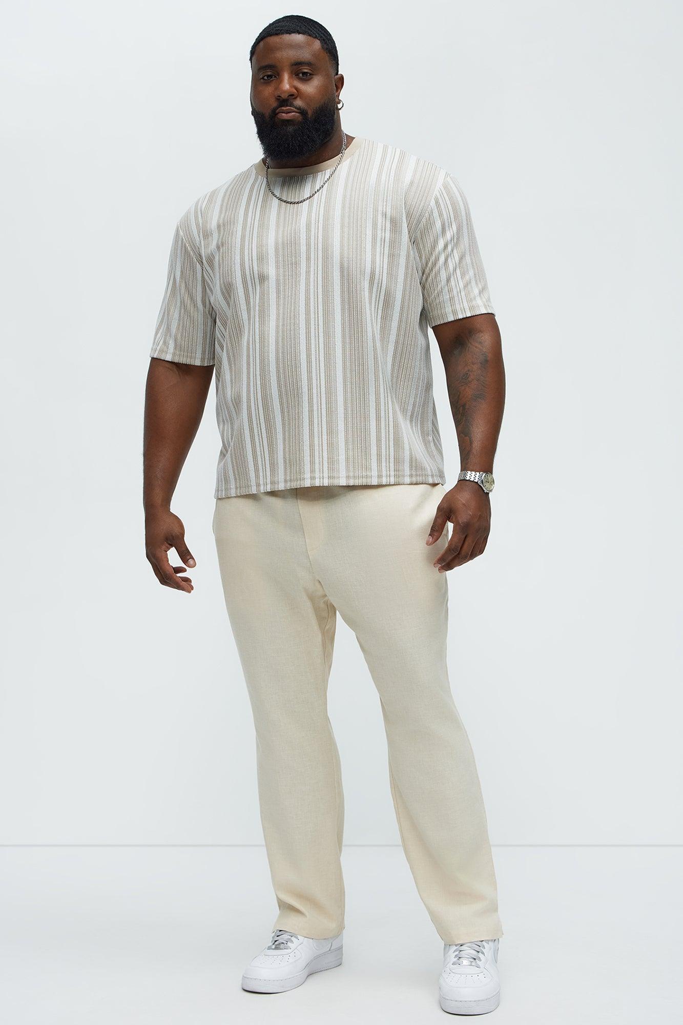 Bahamas Linen Slim Pull On Pants - Khaki Product Image