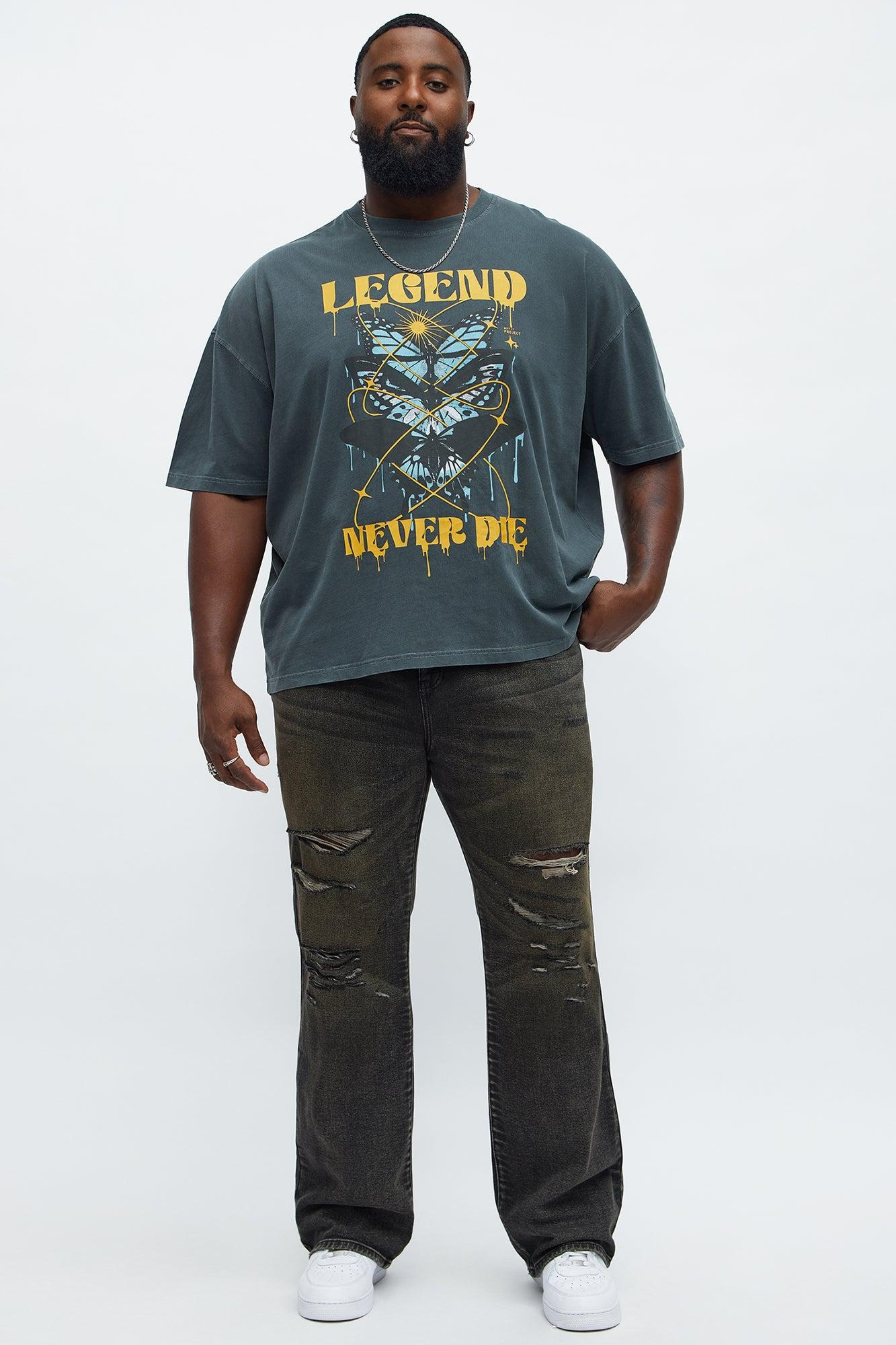 Blessed Dream Oversized Short Sleeve Tee - Grey Male Product Image