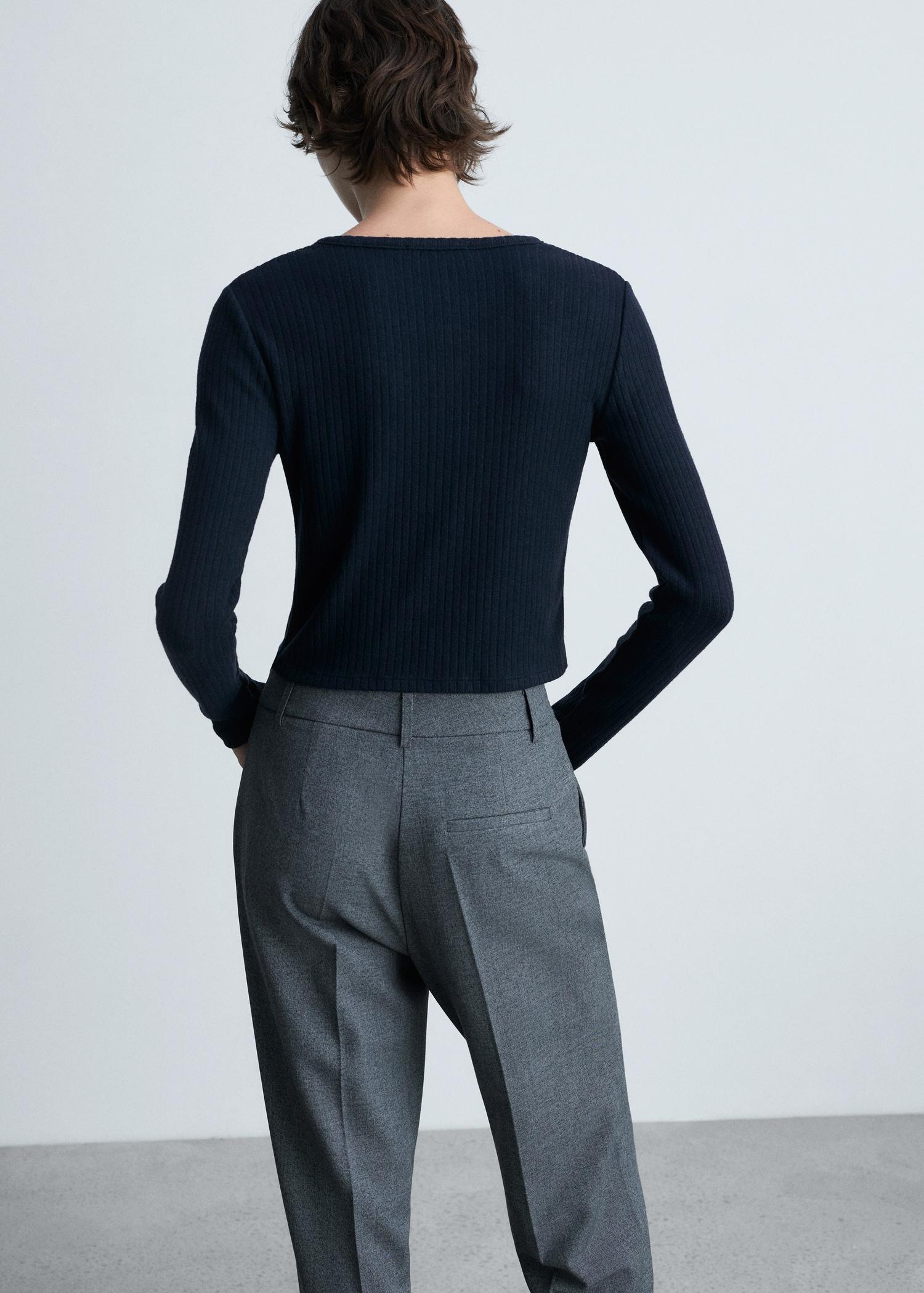 Buttoned ribbed cardigan - Women | MANGO USA Product Image