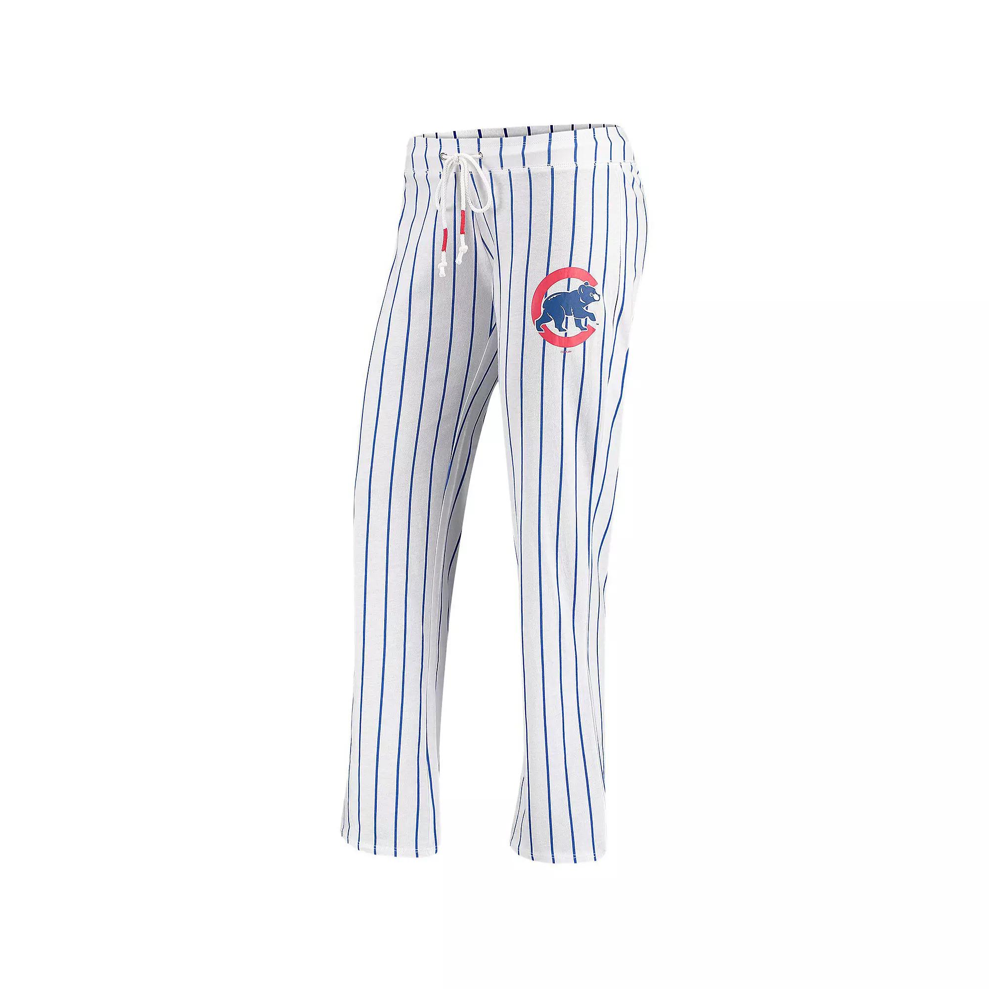 Women's Concepts Sport White Chicago Cubs Vigor Pinstripe Sleep Pant,  Product Image