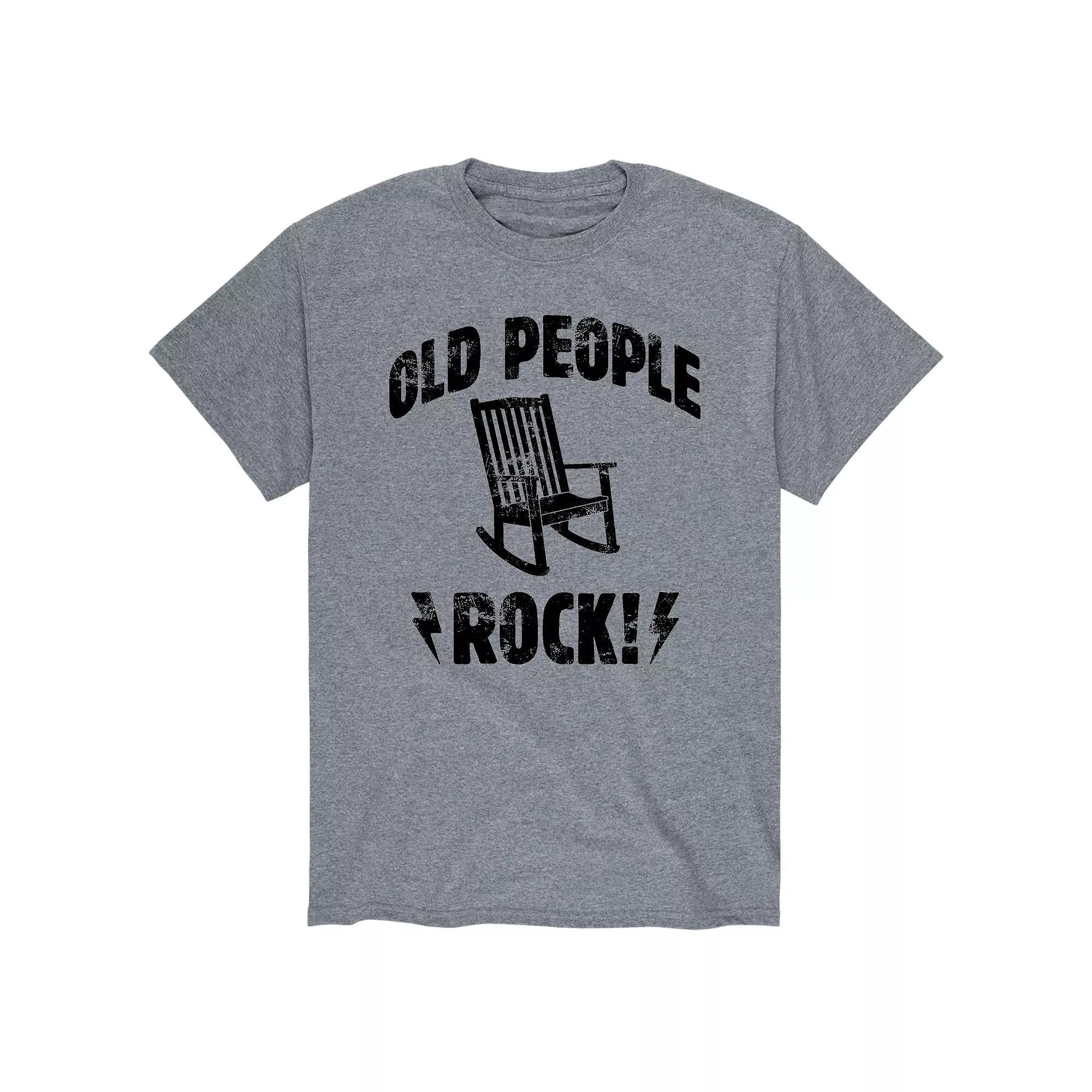 Men's Old People Rock Tee,  Product Image