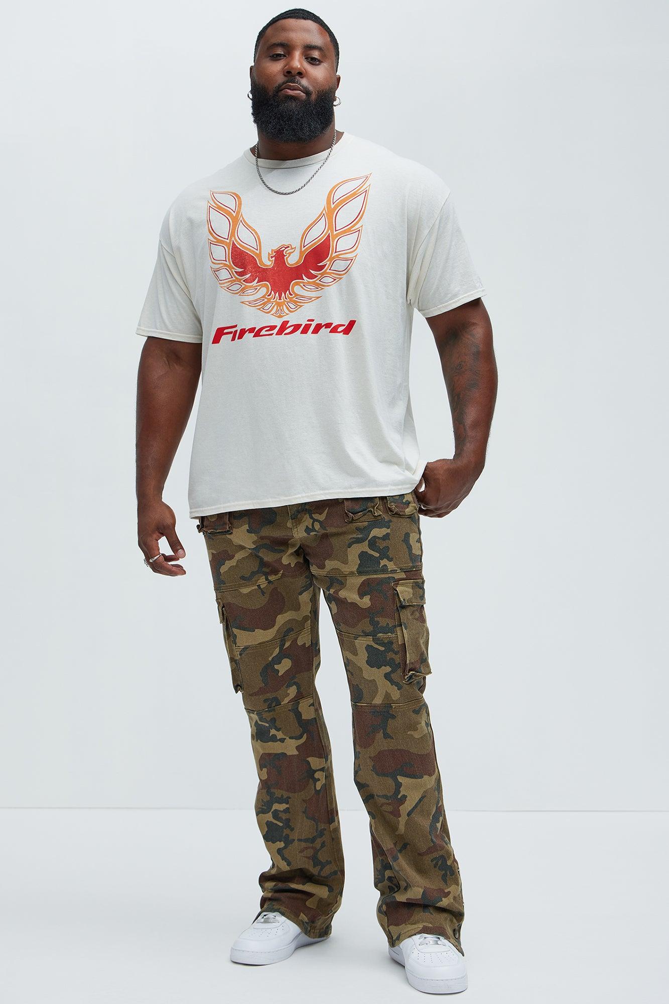 Snap At It Cargo Stacked Skinny Flare Pants - Camouflage Product Image