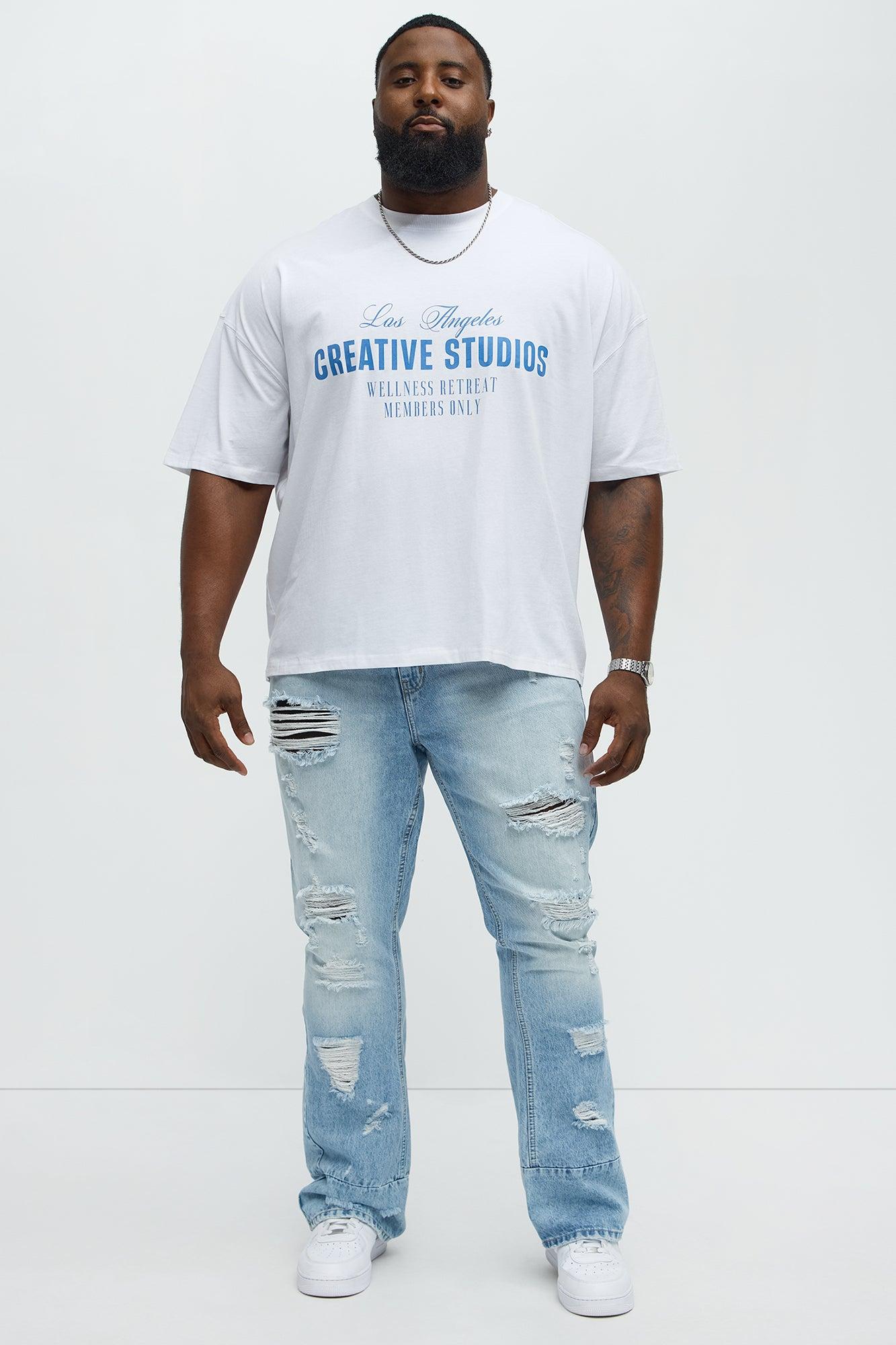 LA Creative Studios Oversized Short Sleeve Tee - White Male Product Image