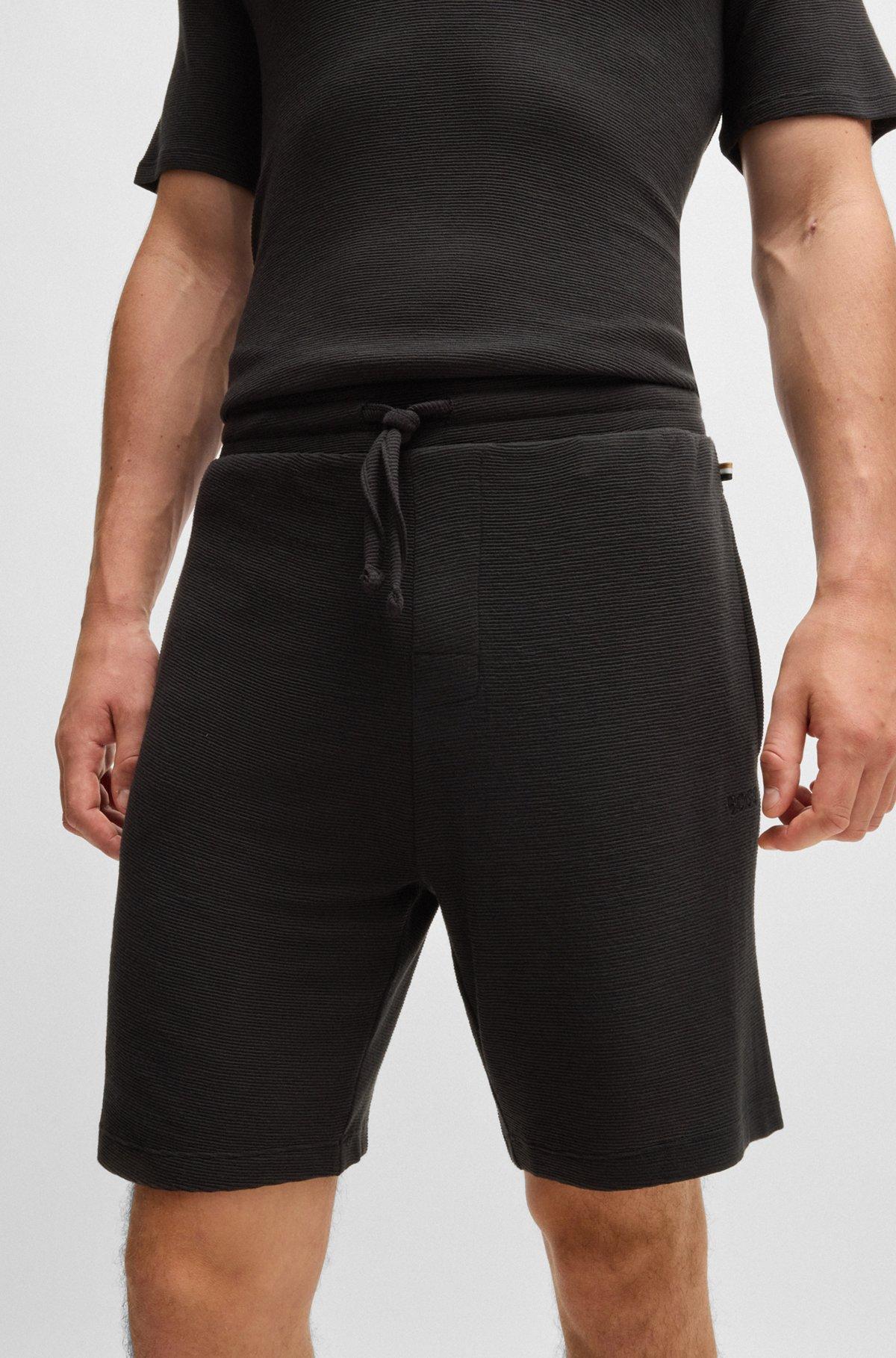 Stretch-jersey pajama shorts with embroidered logo Product Image