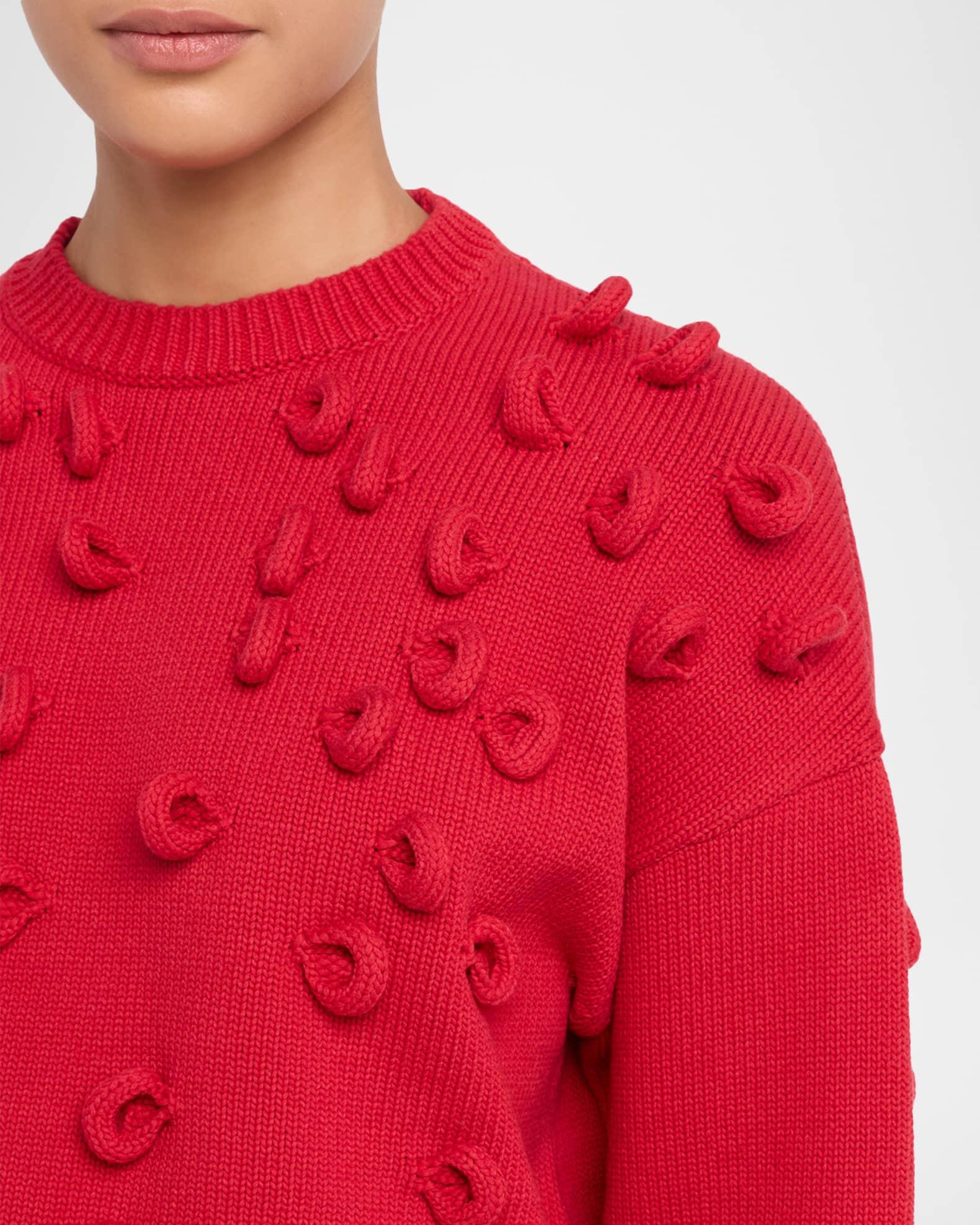 Loop-Embellished Crewneck Sweater Product Image