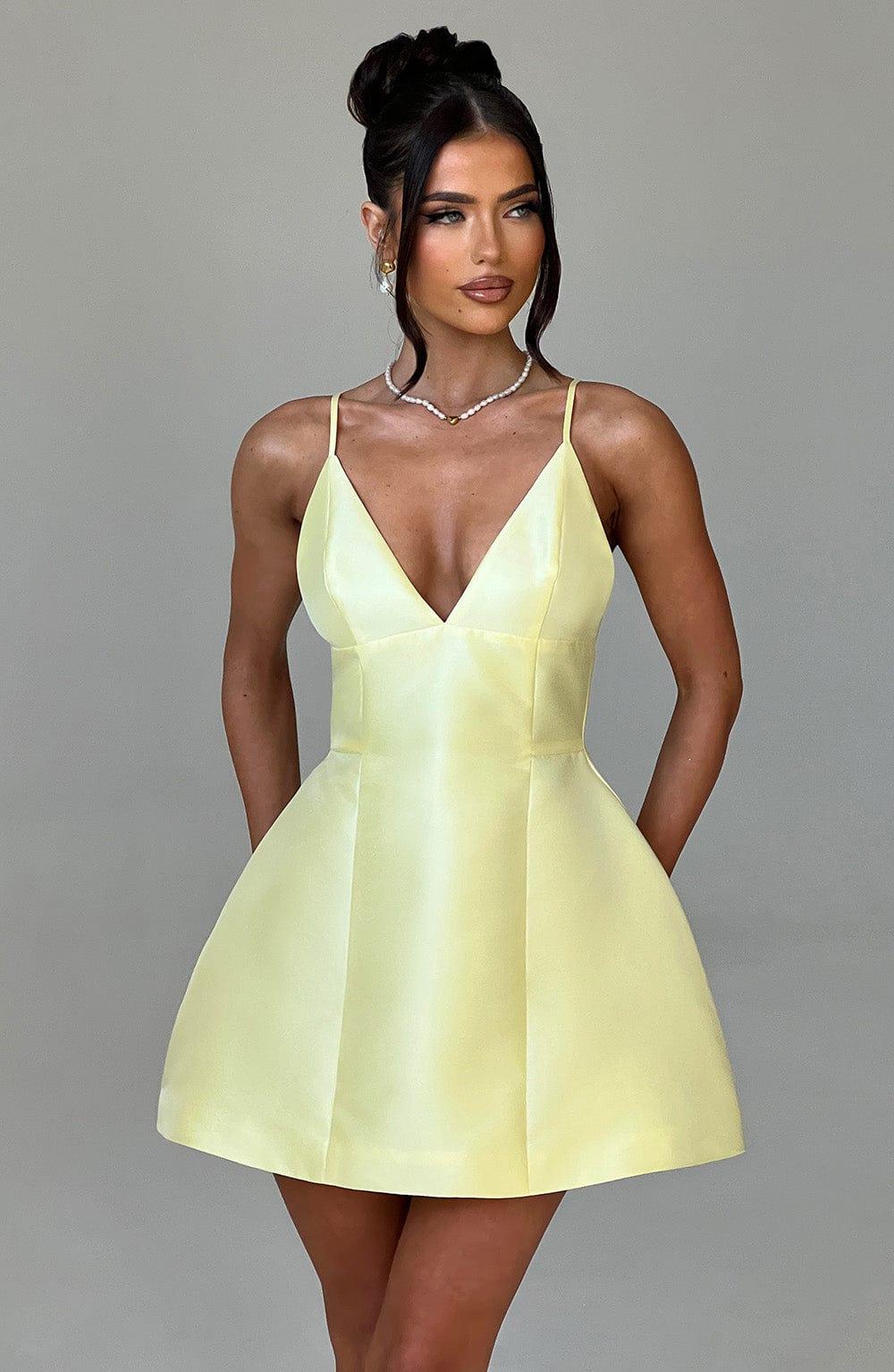 Nicole Mini Dress - Lemon Product Image
