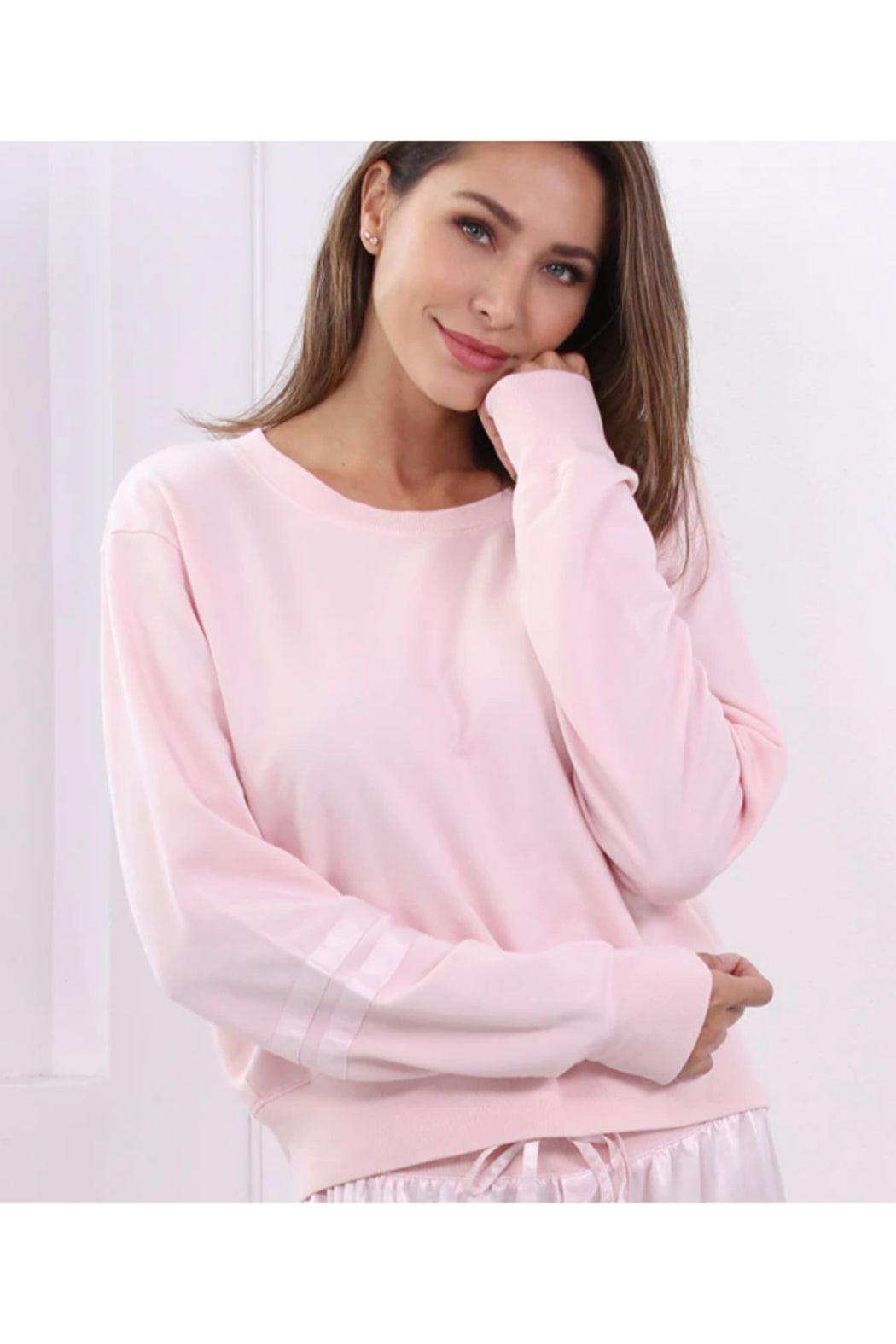 SAMMIE SWEATSHIRT WITH SATIN STRIPES Product Image