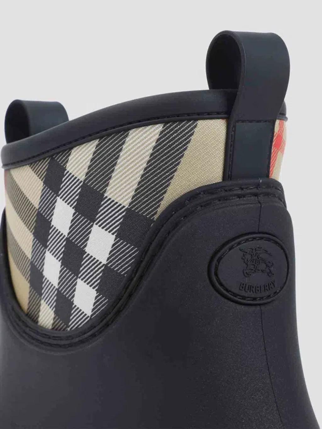 BURBERRY Women Marsh Stamp Rubber Ankle Boots In Gray Product Image