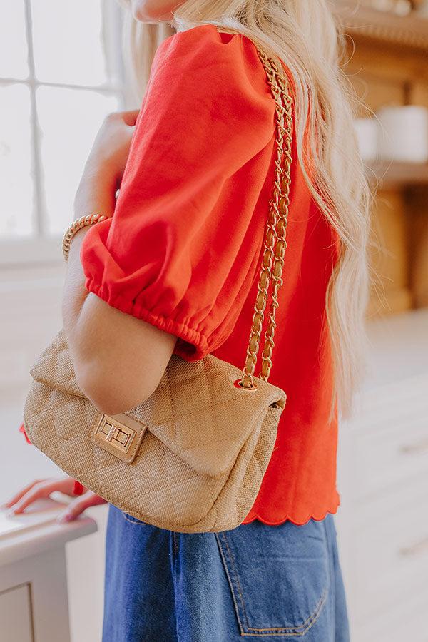 Daisy Woven Purse in Khaki Product Image