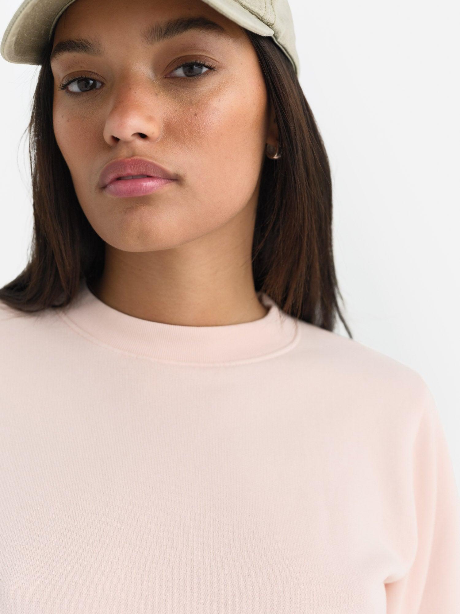 Organic Fleece Shrunken Crew Neck Sweatshirt Female Product Image