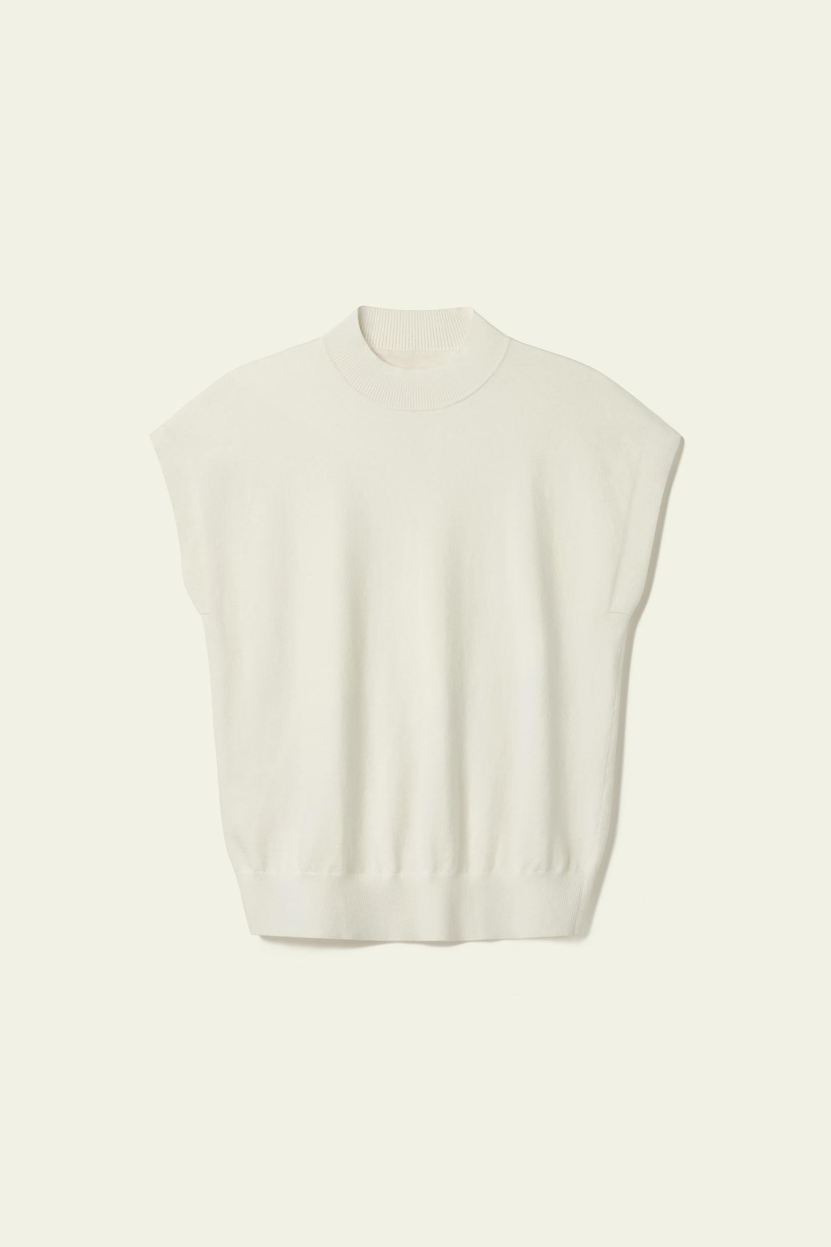 Mockneck Silk Cotton Blend Top Product Image