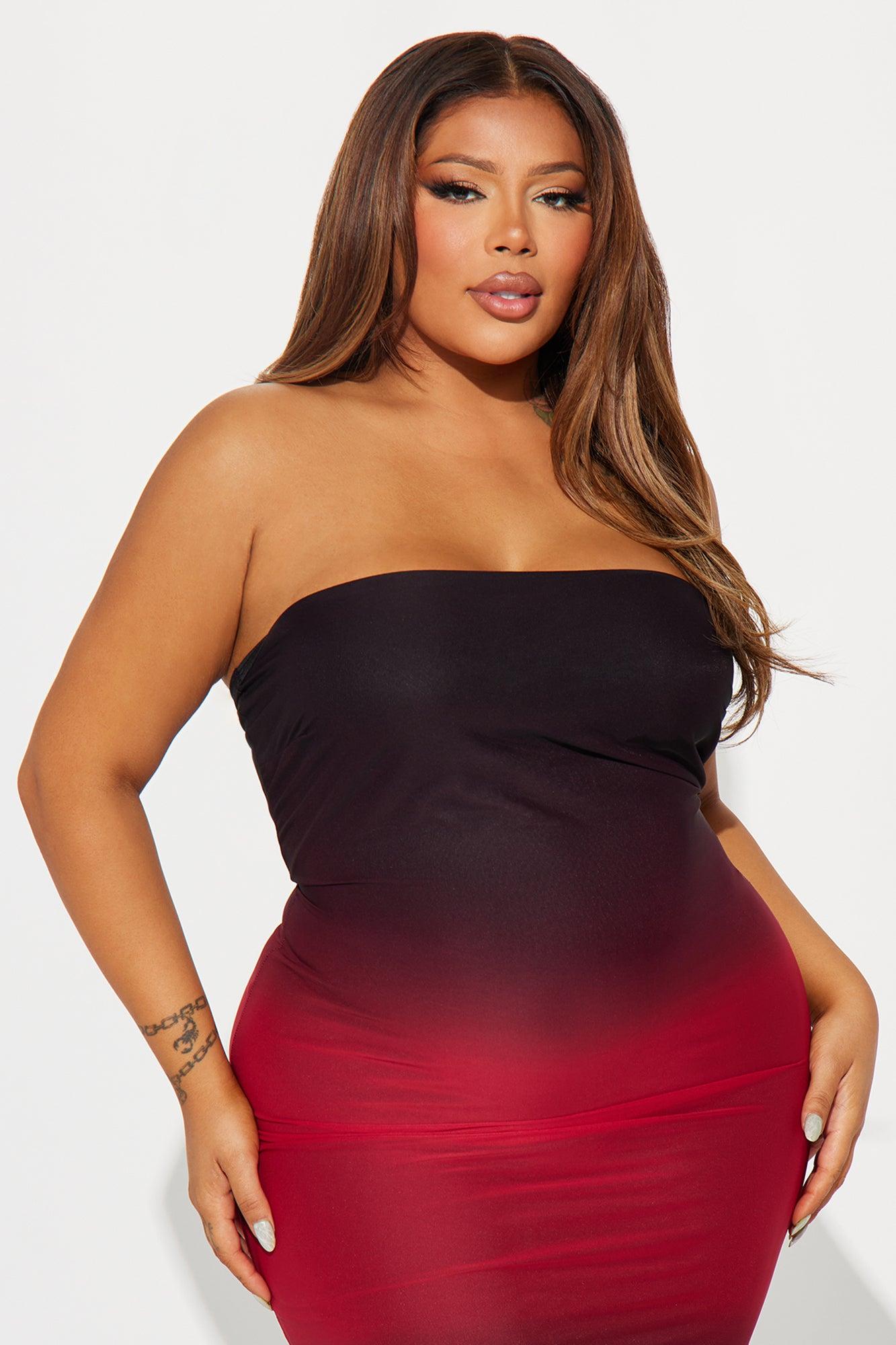 Amara Mesh Maxi Dress - Red/combo Product Image