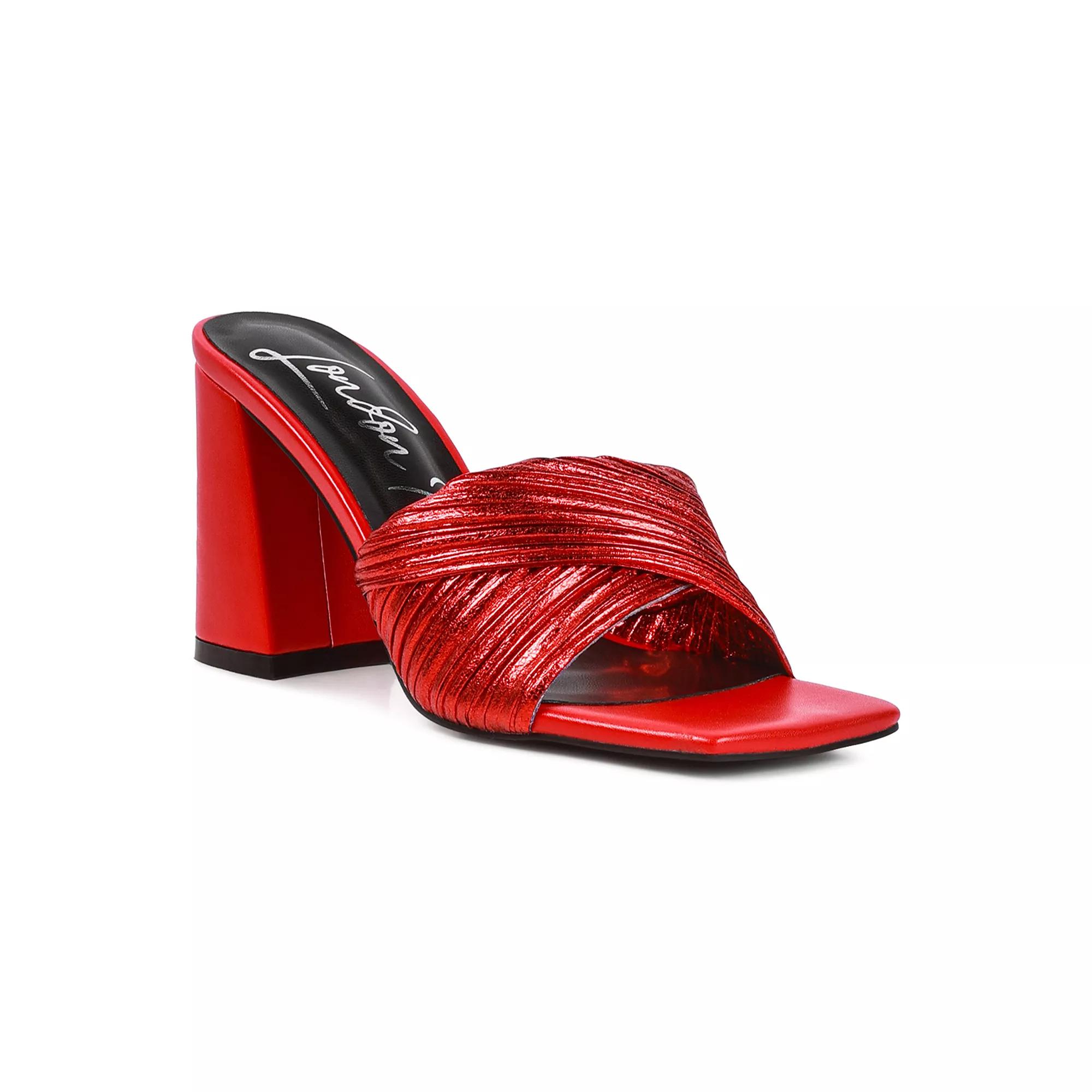 London Rag Salty You Women's Heeled Slide Sandals, Size: 6, Red Product Image
