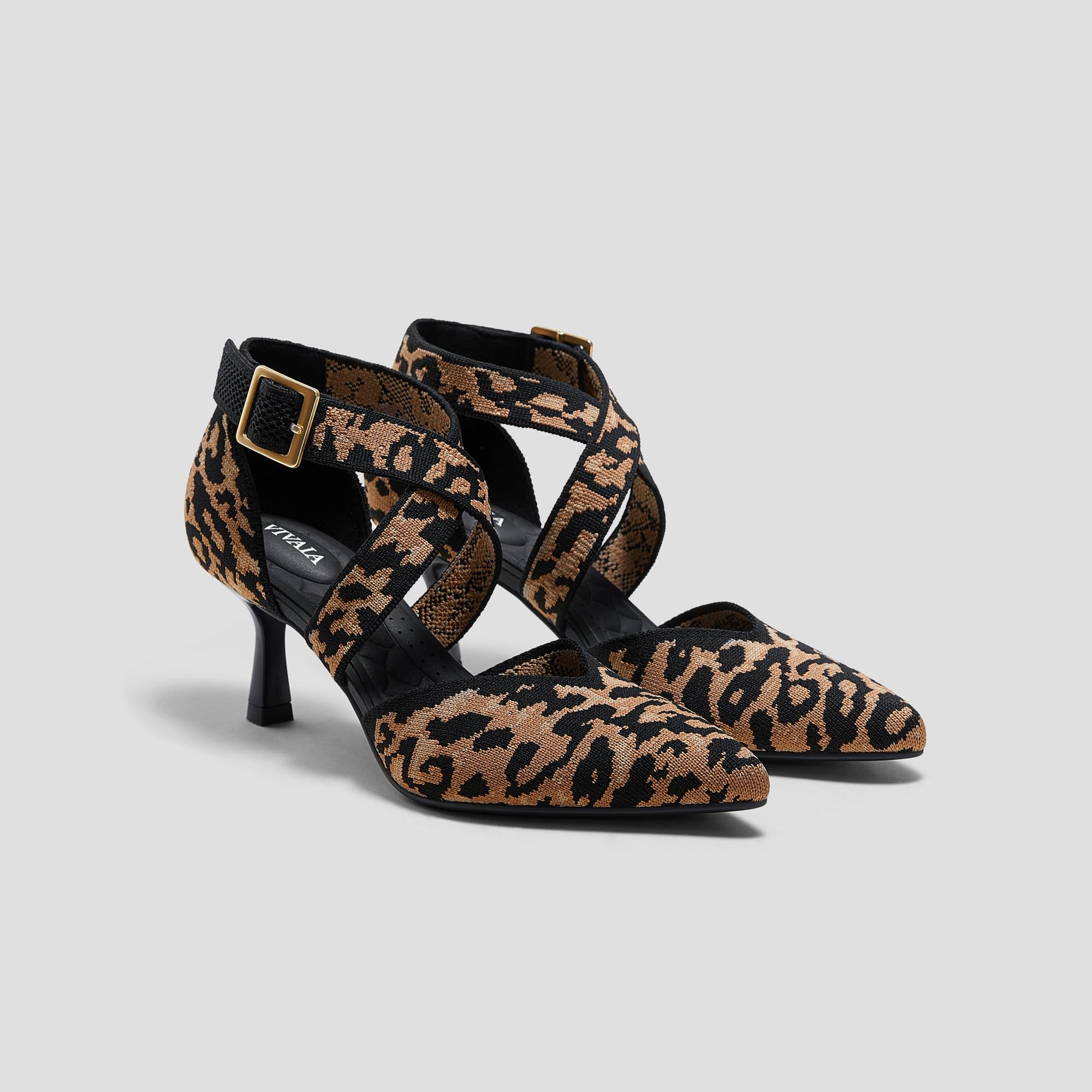 Pointed-Toe Cross-Strap Stilettos (Anabelle) Product Image