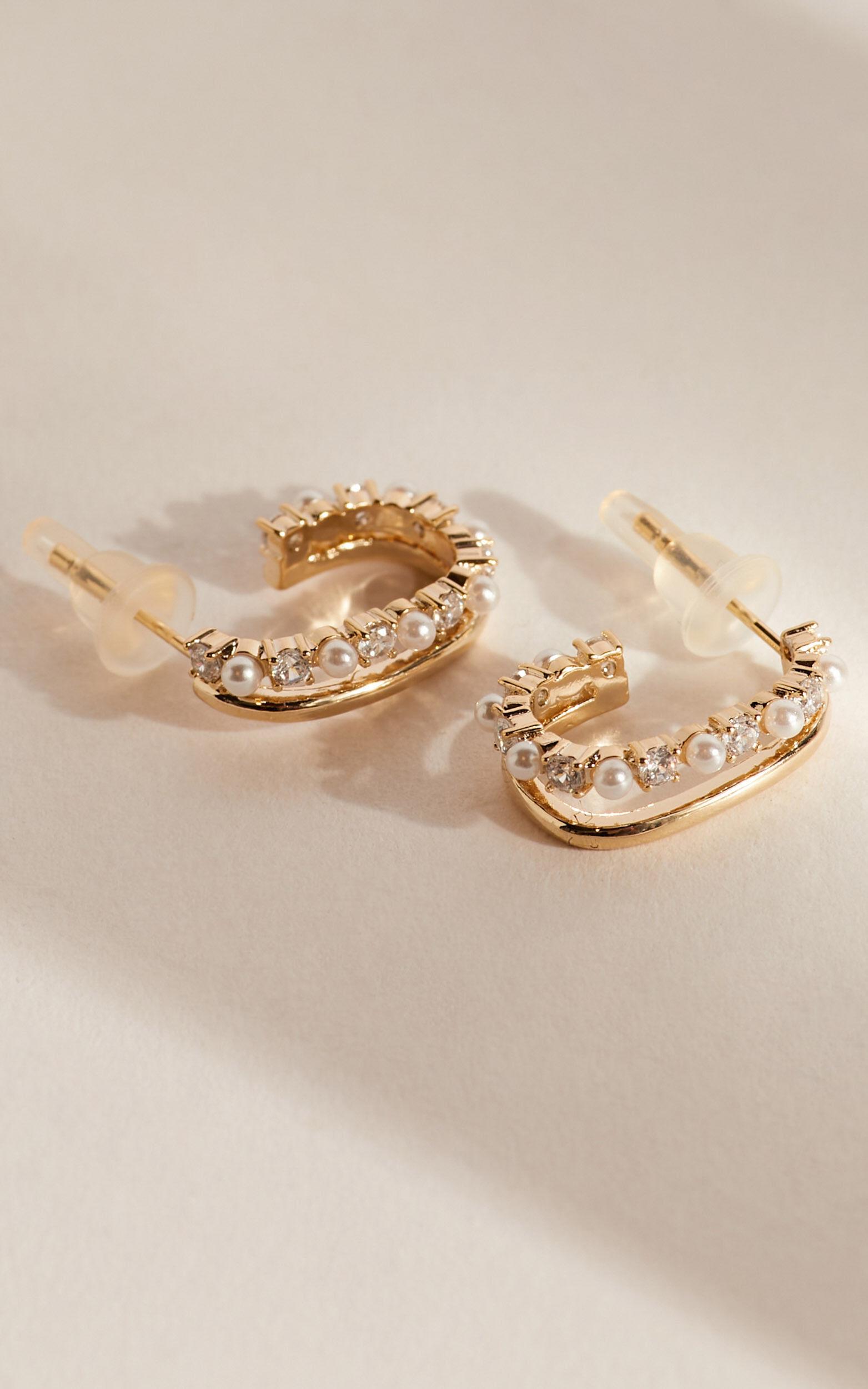 Haisley Hoop Earrings in Gold Product Image