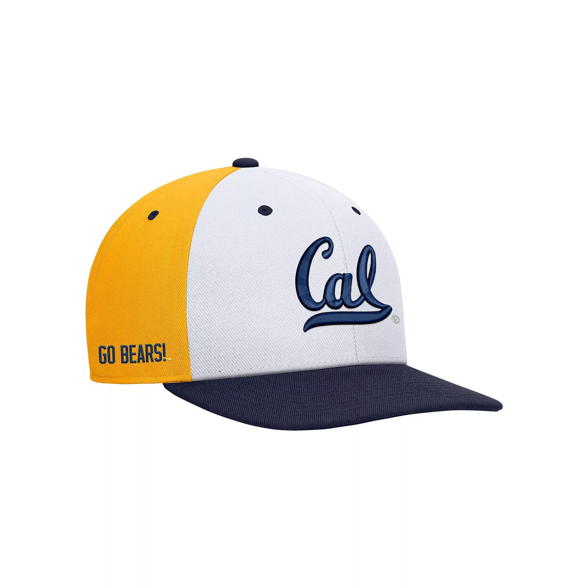 Men's Nike White/Gold Cal Bears Pro Performance Snapback Hat, Size: Medium/Large Product Image