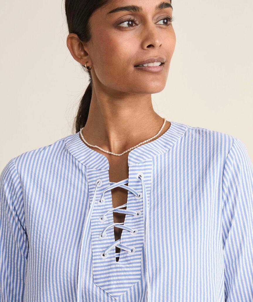 Harbor Lace-Up Dress Product Image