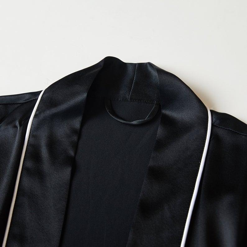 Gift Set | Pure Silk Beige Kimono Robe & Slip Dress | 22 Momme | Float Collection Product Image