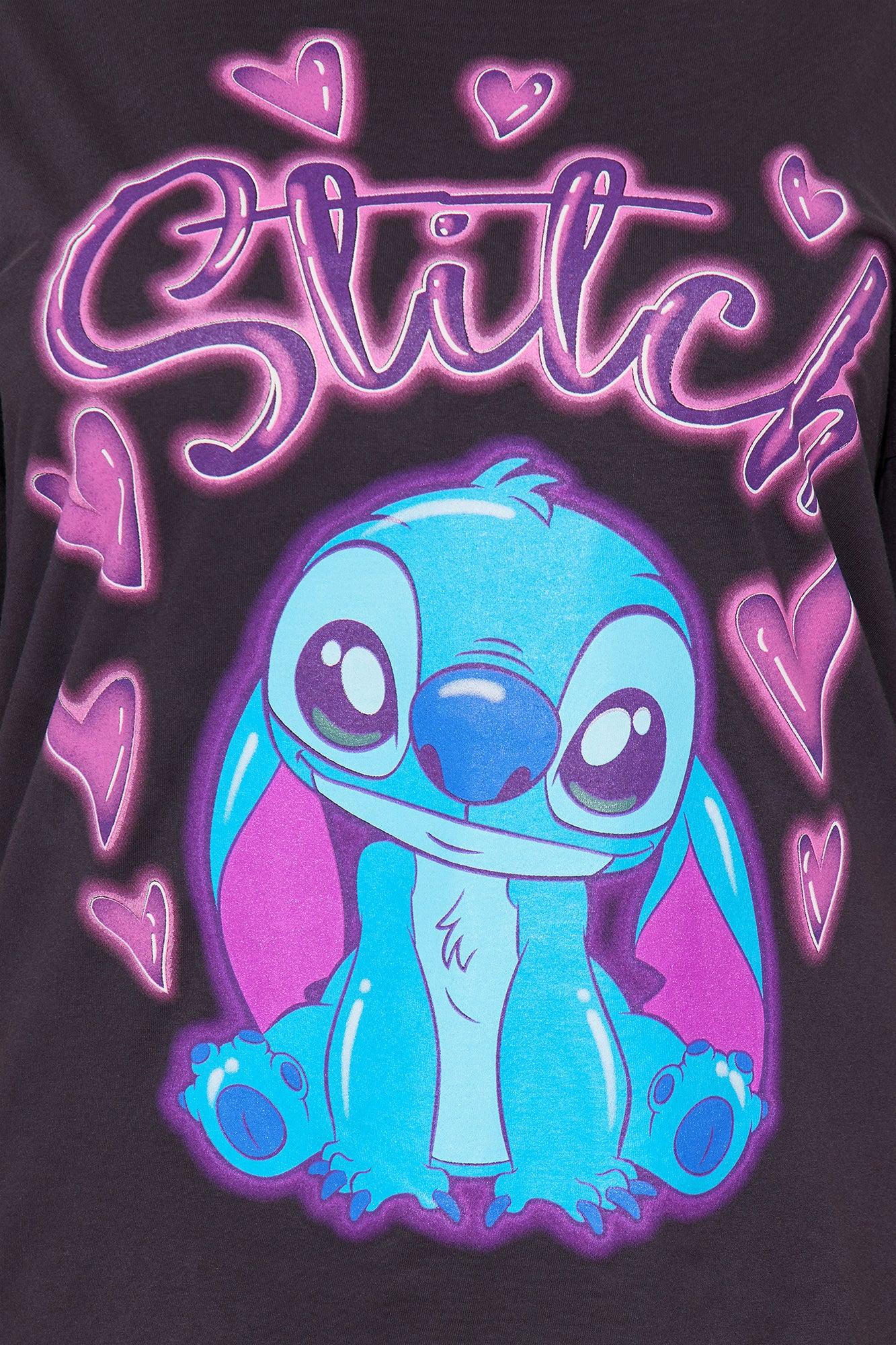 Stitch Love Tee - Black Product Image
