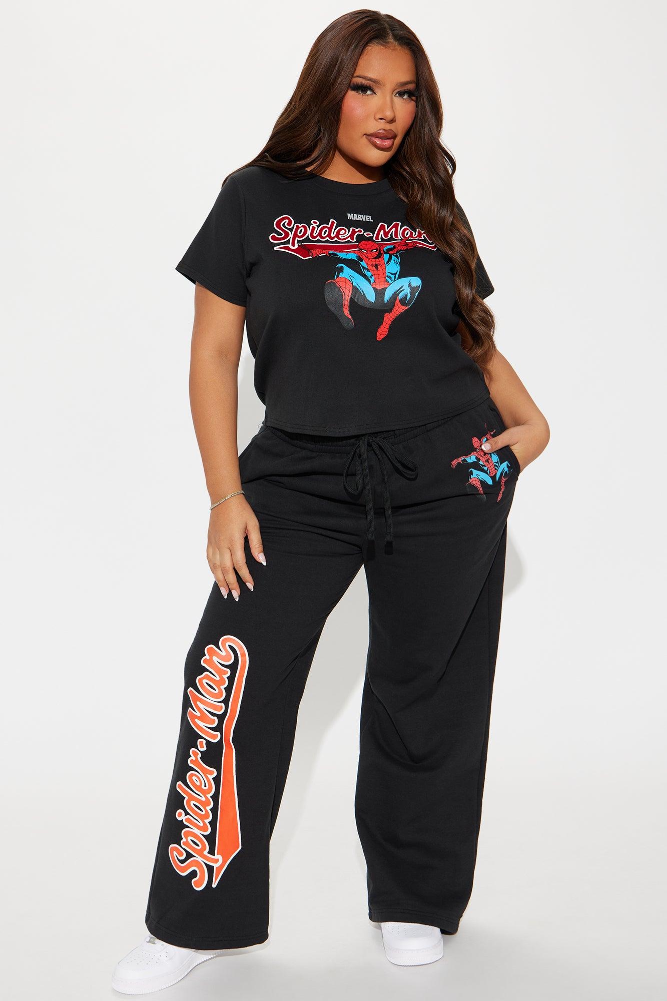 Spiderman Wide Leg Pant - Black Product Image