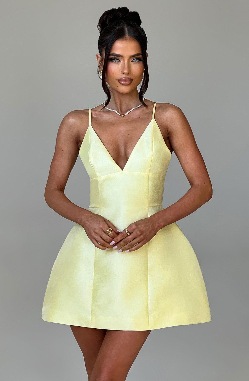 Nicole Mini Dress - Lemon Product Image