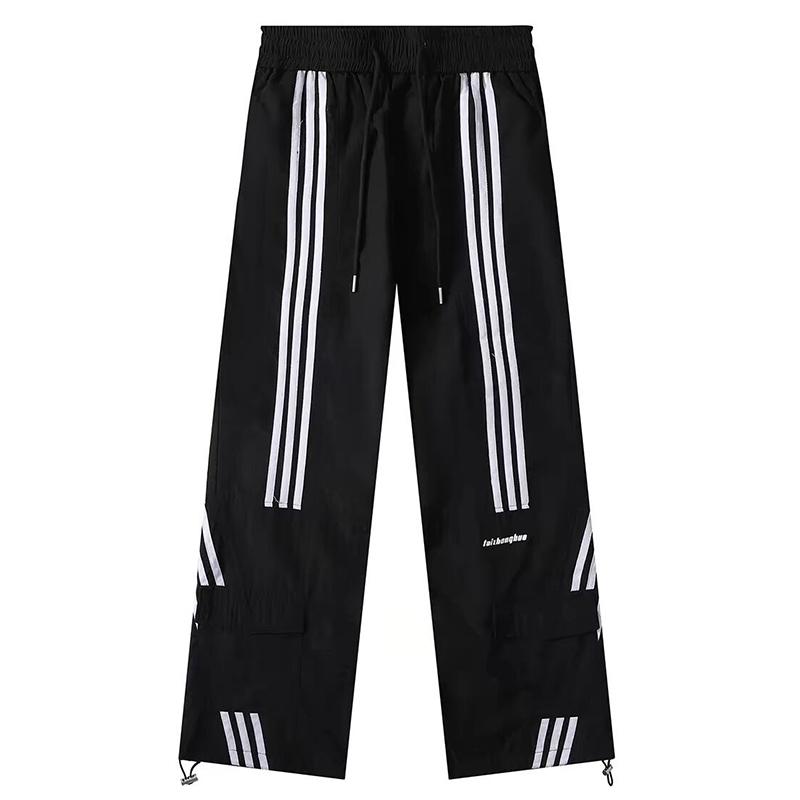 Retro High Street Trendy Three-Stripe Sweatpants Product Image