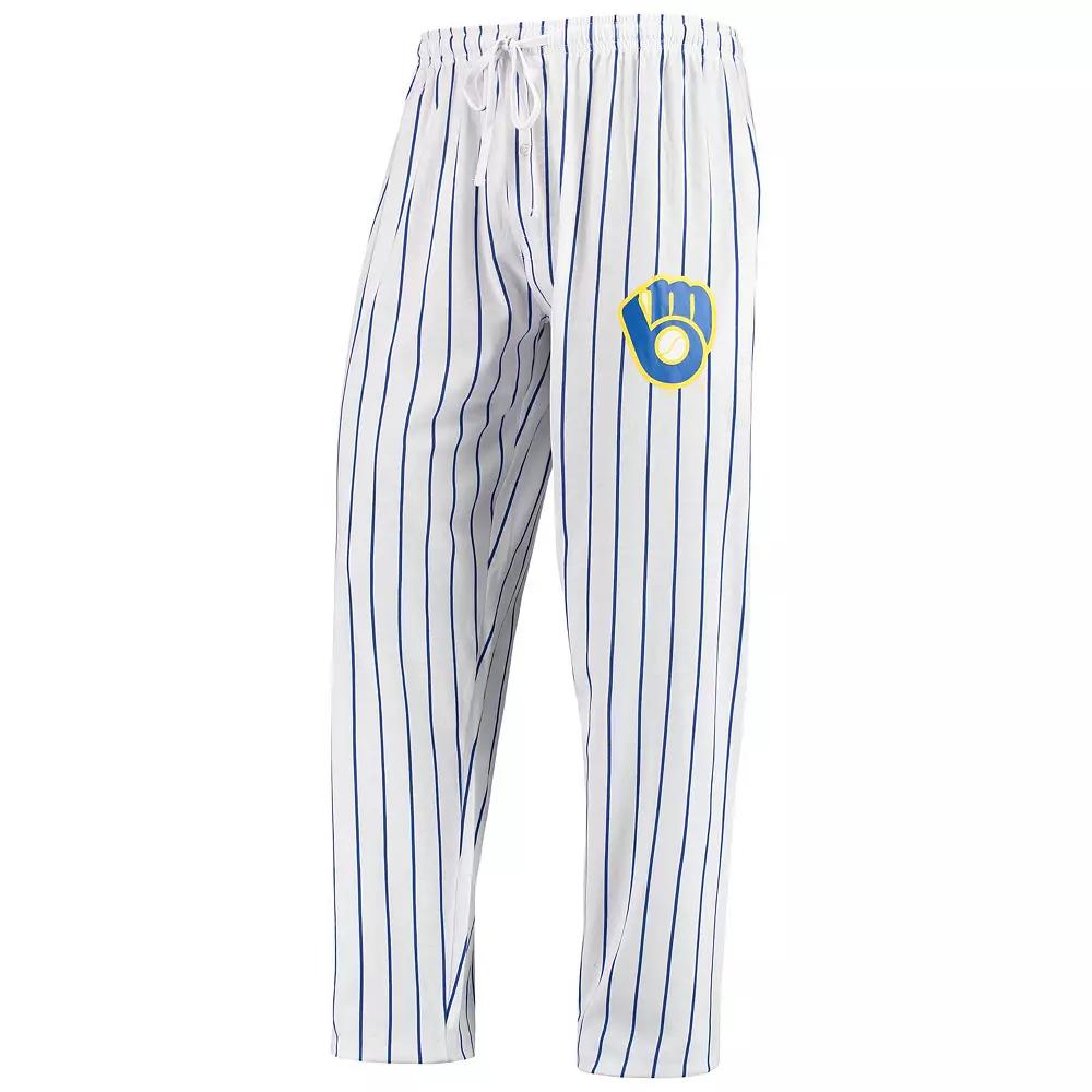 Men's Concepts Sport White/Navy Milwaukee Brewers Vigor Lounge Pant,  Product Image