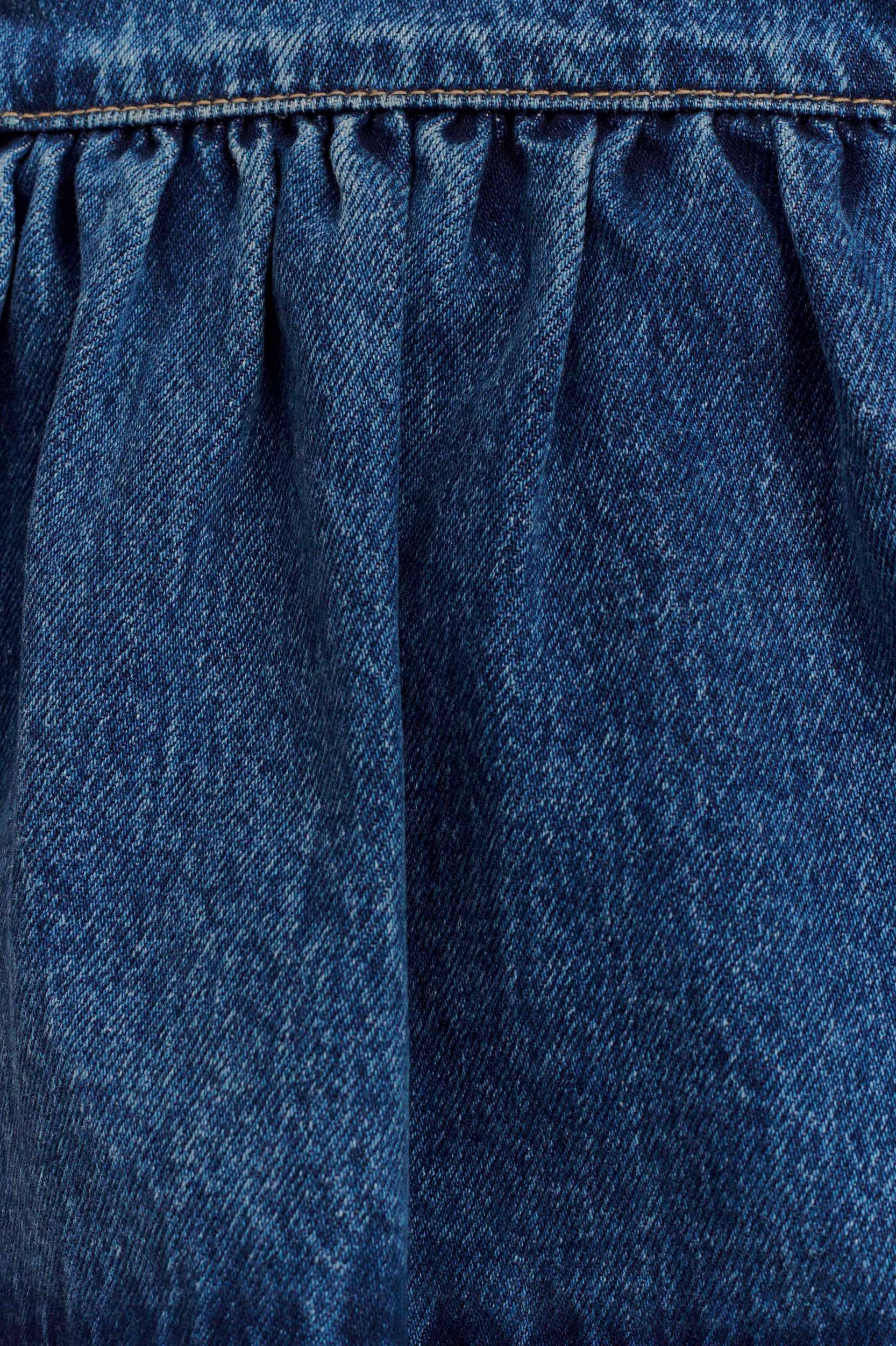 Pauline Strapless Denim Top - 90'S Blue Product Image