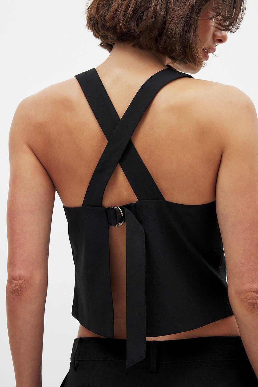 Tailored Open Back Vest Top Product Image