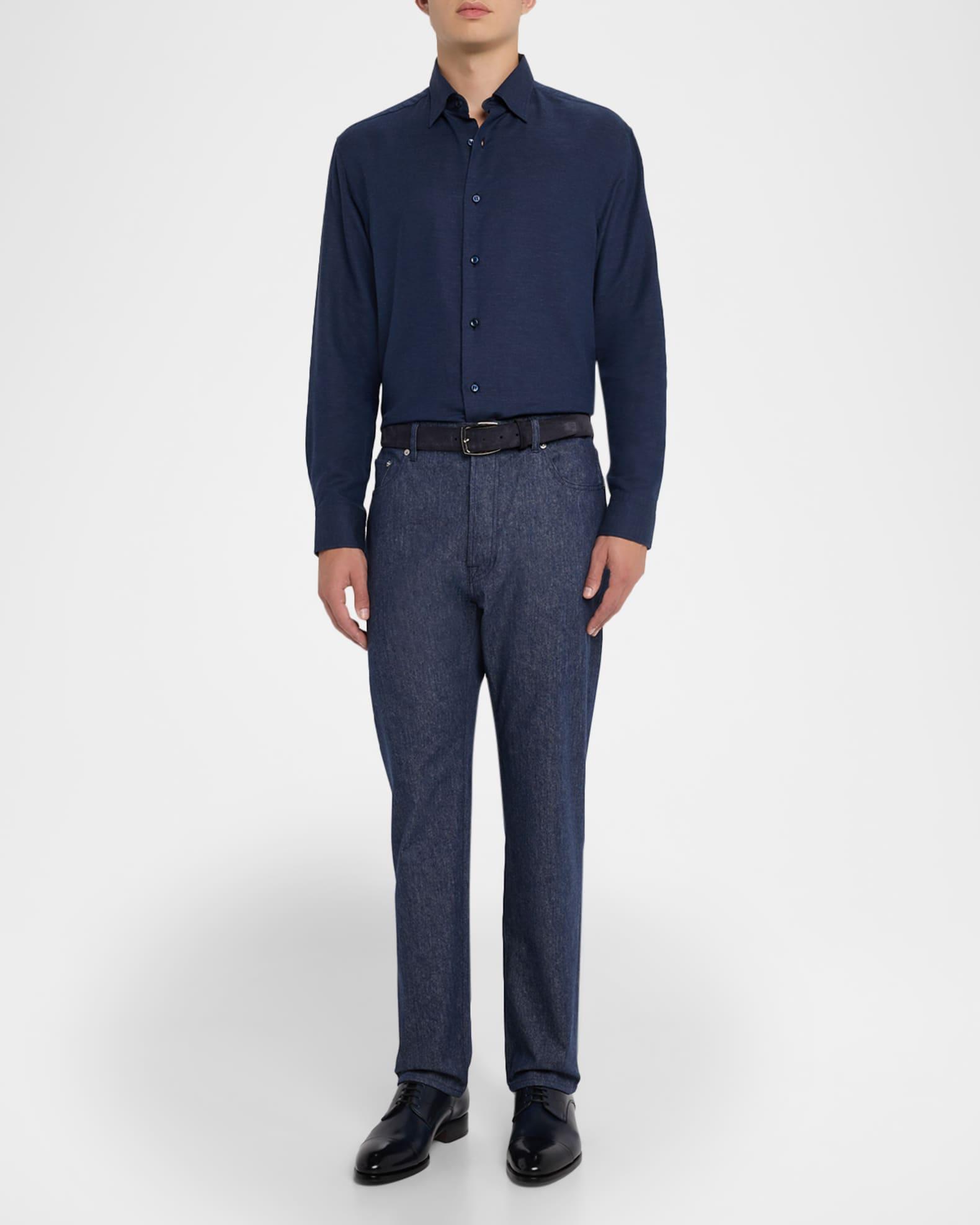 Men's Cotton and Cashmere Sport Shirt Product Image