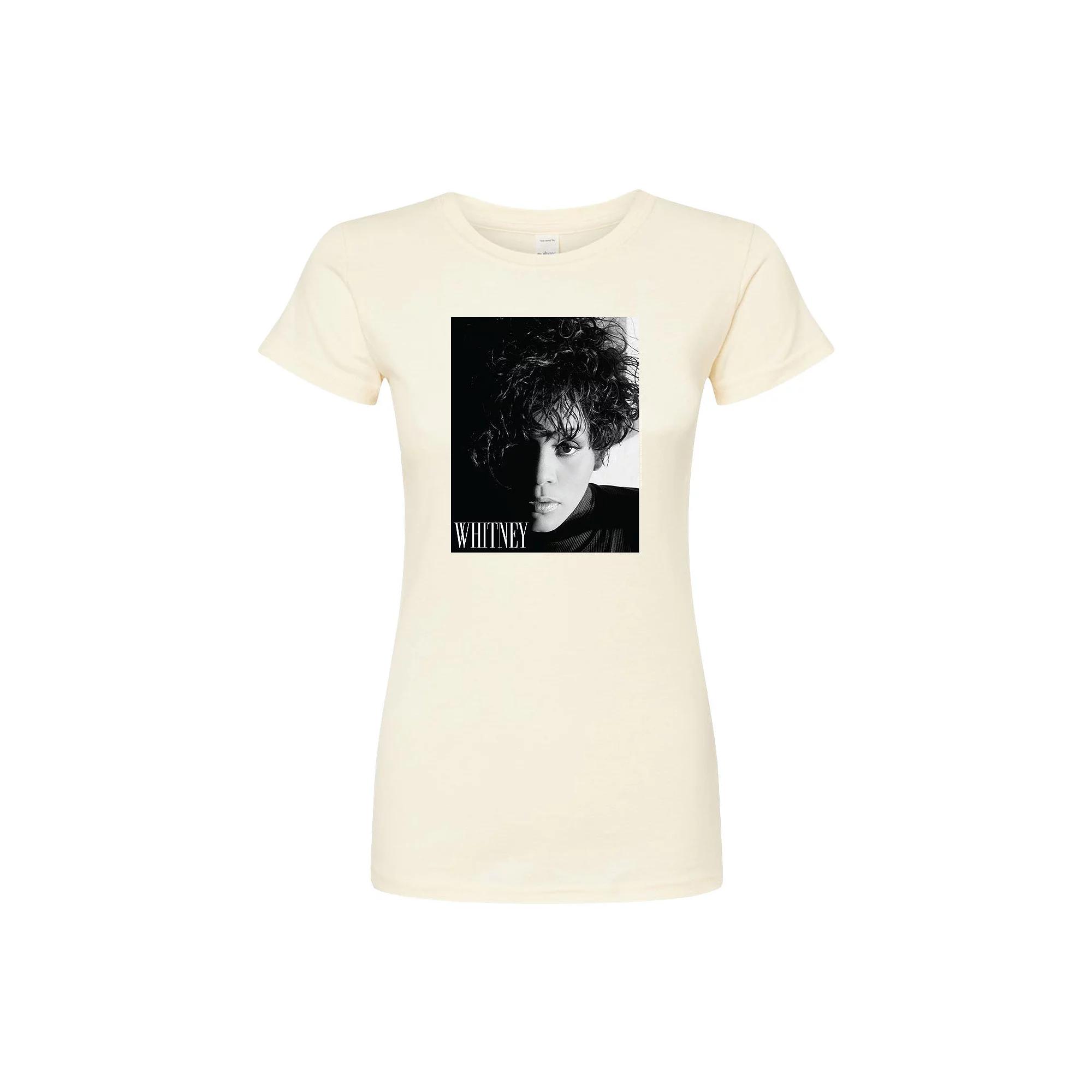 Juniors' Whitney Houston Portrait Fitted Tee, Girl's,  Product Image