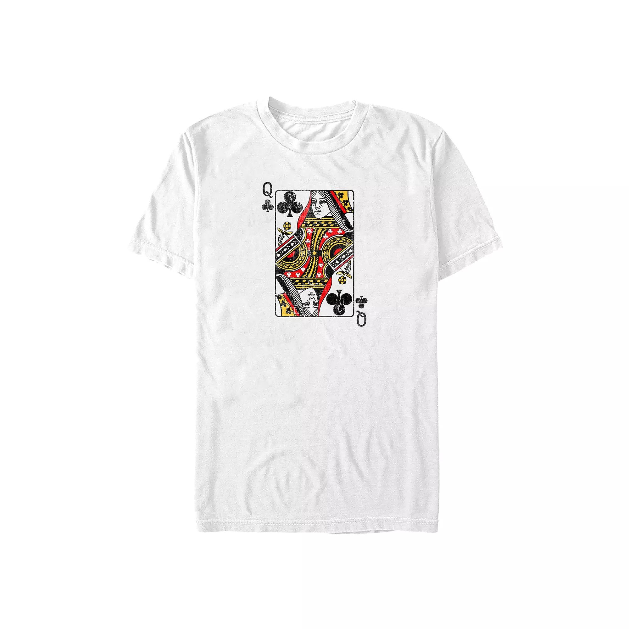 Big & Tall Queen Of Clubs Card Graphic Tee, Men's,  Product Image