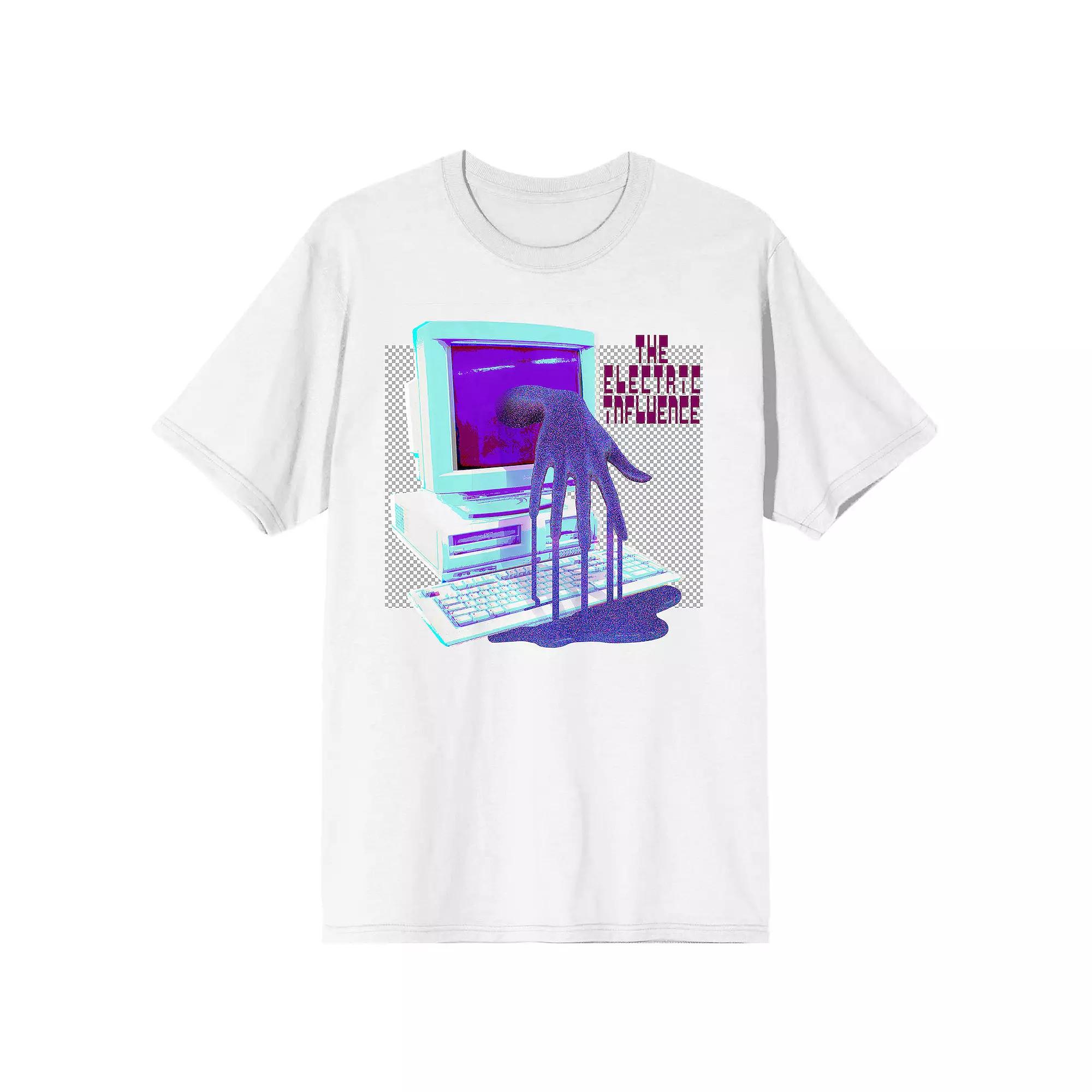 Men's 2K Tech Y2K Electric Tee, Size: Medium, White Product Image
