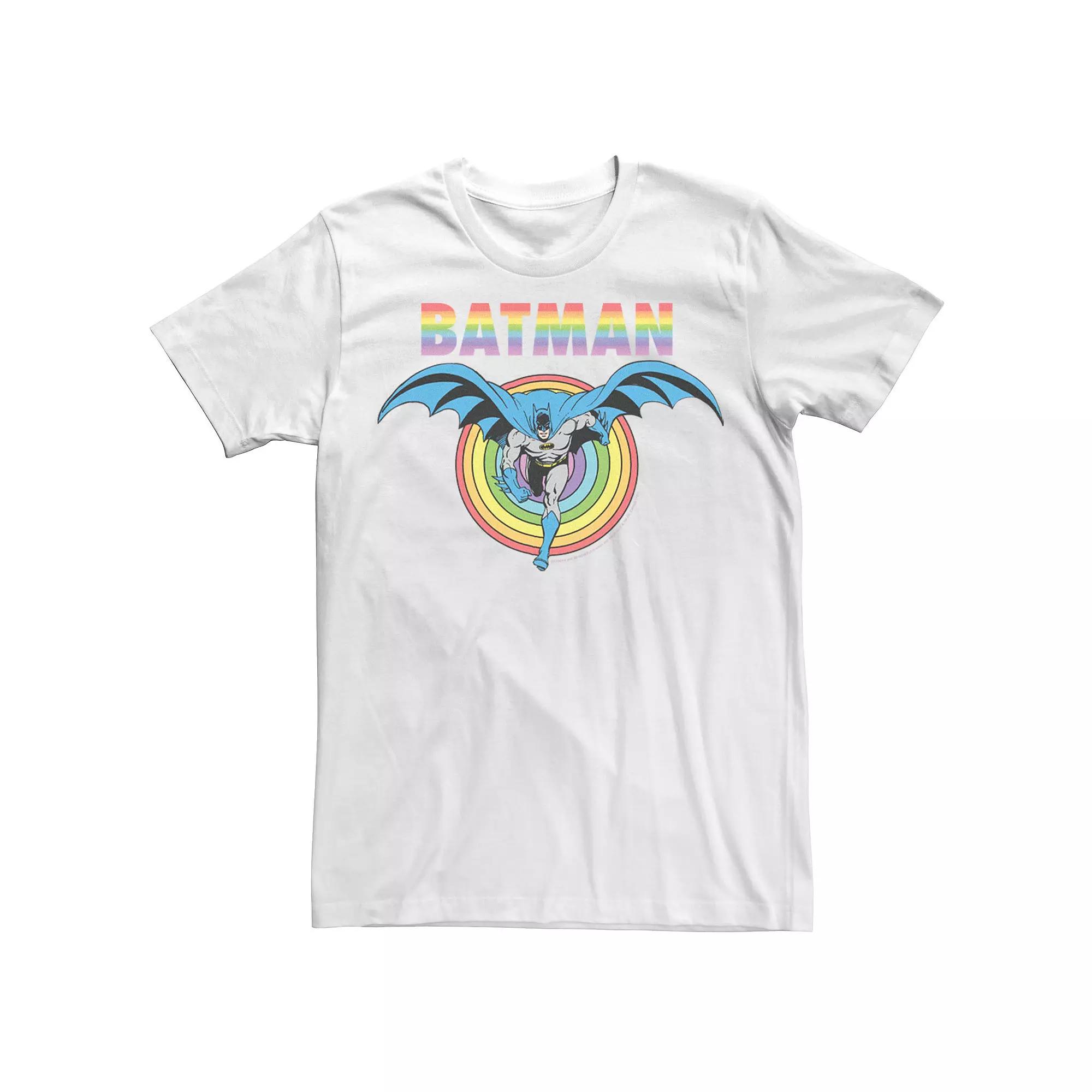 Adult DC Comics Pride Batman Rainbow Run Tee, Men's,  Product Image