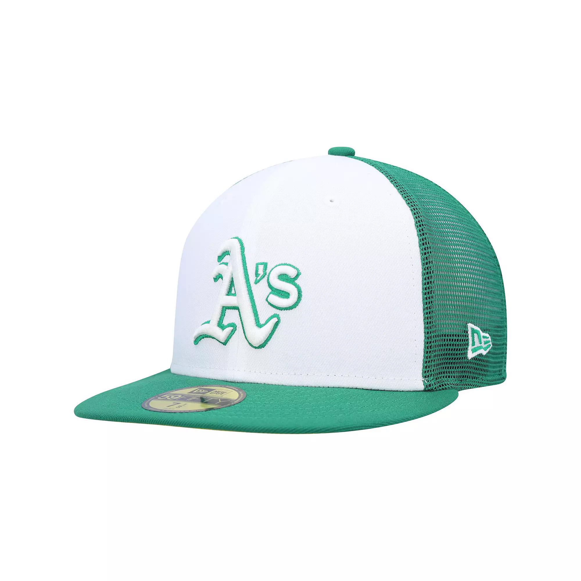 Men's New Era  Green/White Oakland Athletics 2023 On-Field Batting Practice 59FIFTY Fitted Hat, Size: 6 7/8 Product Image