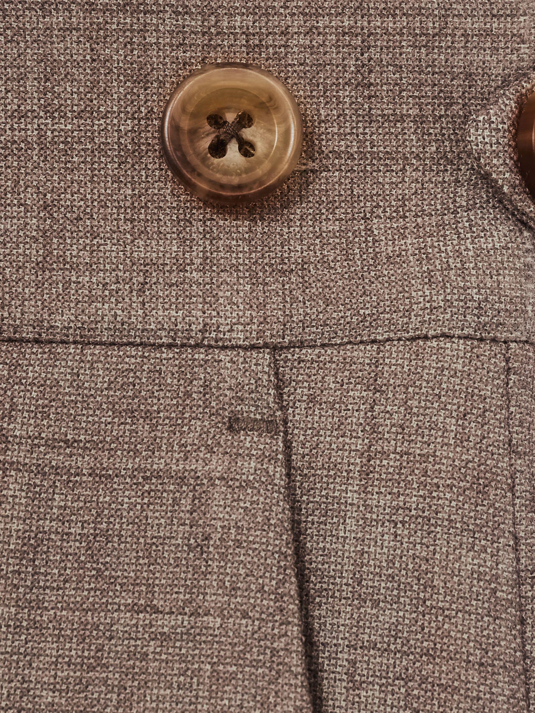 Slim-Fit Textured Suit Trousers With Wool in Brown Product Image