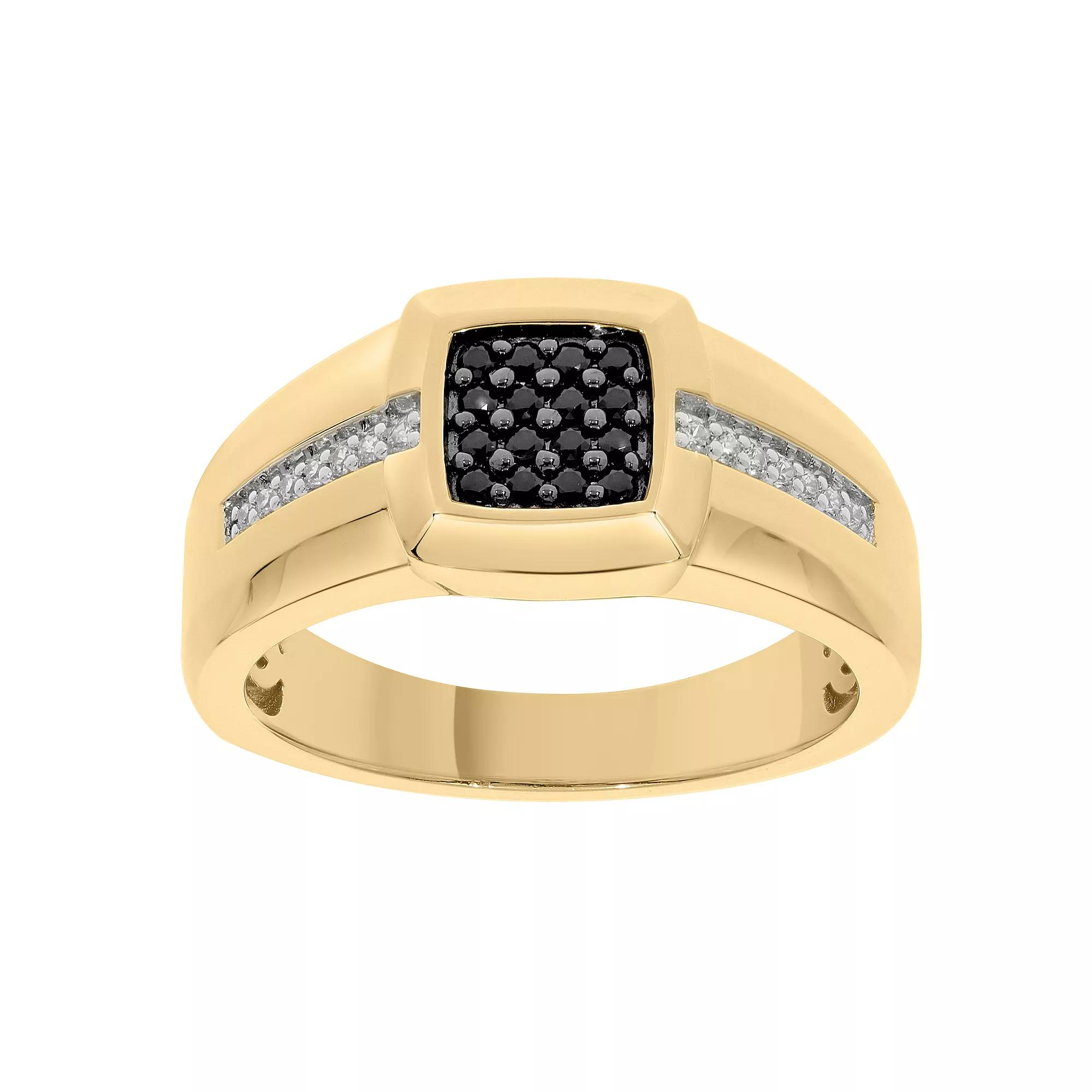 Men's Sterling Silver 1/6 Carat T.W. Diamond Ring, Size: 10, Gold Tone Product Image