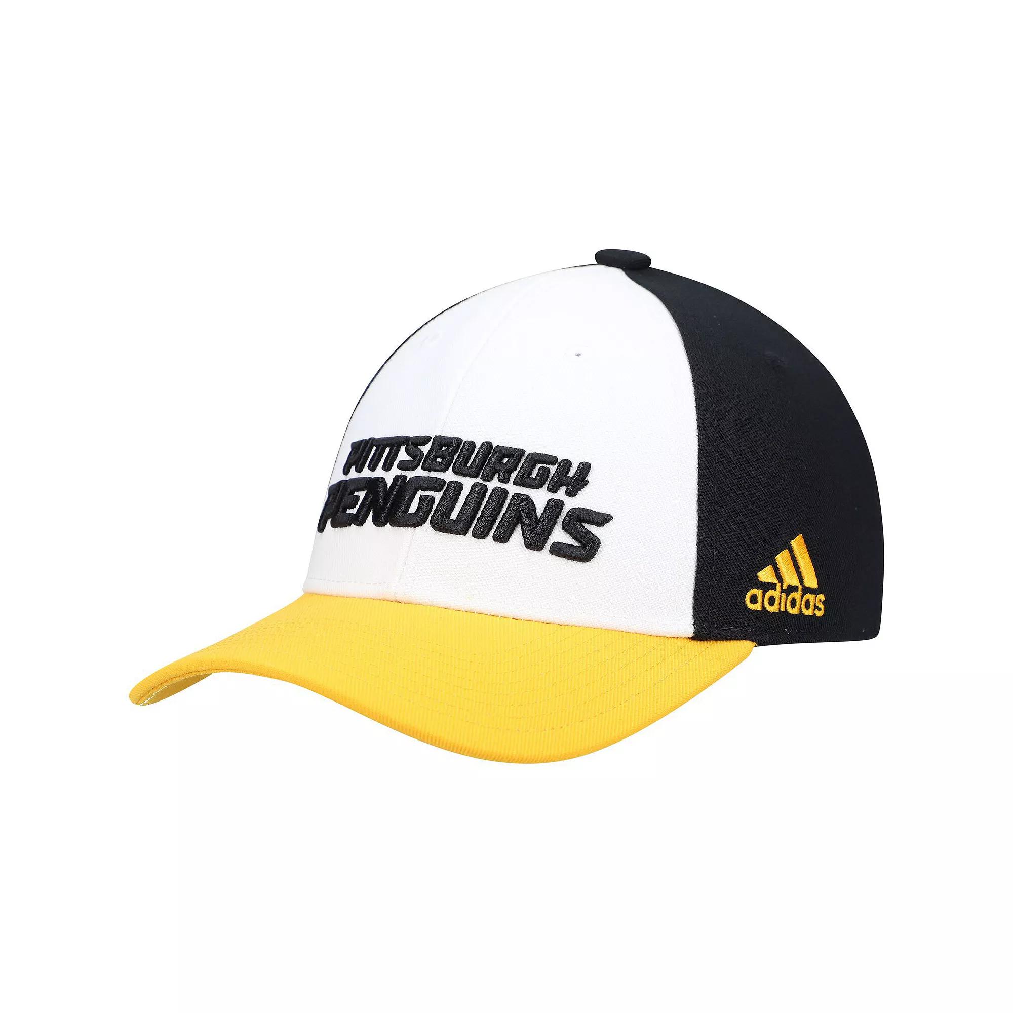 Men's adidas White Pittsburgh Penguins Locker Room Adjustable Hat Product Image