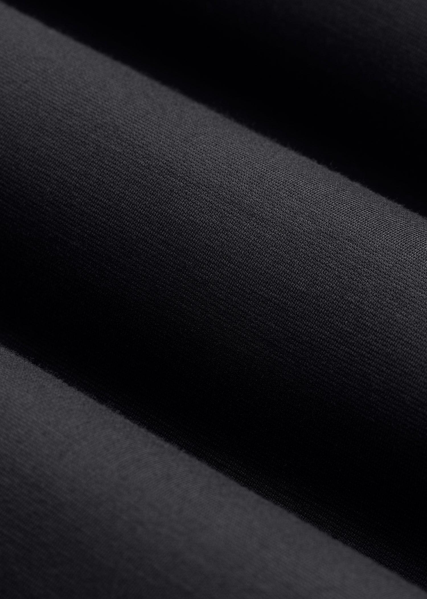 Slub Knit Button-Up Shirt for Tall Women in Black Female Product Image