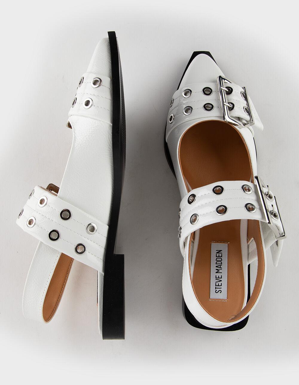 STEVE MADDEN Graya Womens Slingback Flats - WHITE Product Image